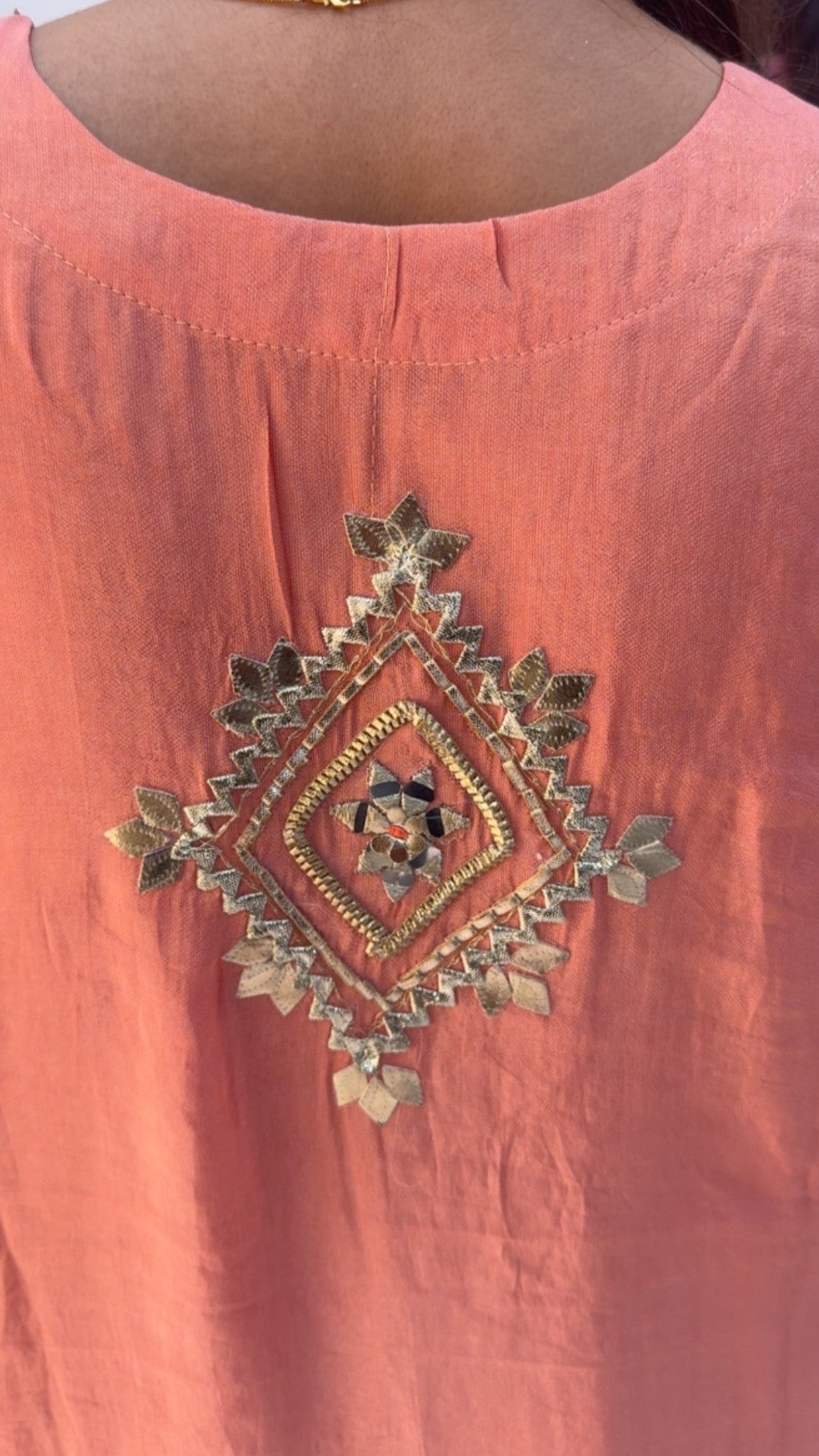 Exclusive Designer pure Gota and mirror work ready to wear with full heavy work Sharara style (upto size 44) GF685