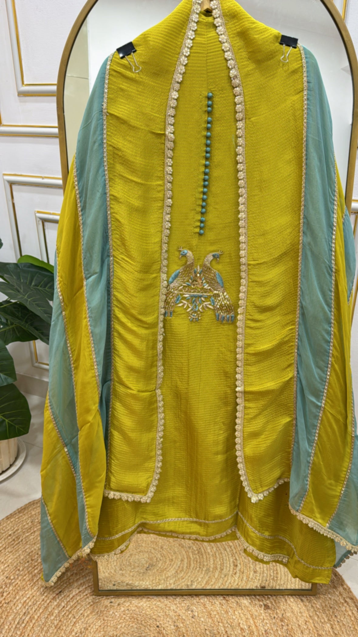 Premium Shimmer Silk Suit with Zardozi Creation GF 338