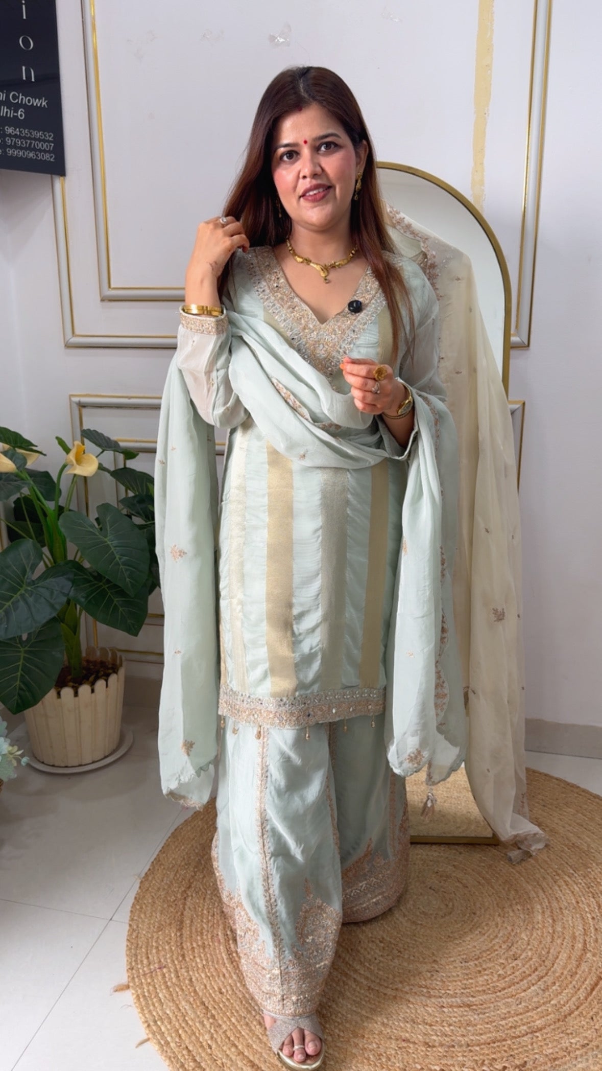 Premium ready to wear partywear special pastel full embroidered along with full embroidery work flapper designer dress (Size Upto 42) GF 744