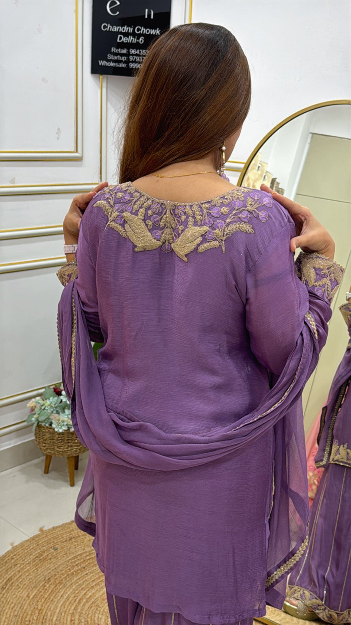 Best seller karwa Chauth special pure chinnon silk ready to wear dress with premium work detailing (size upto 42) GF 552