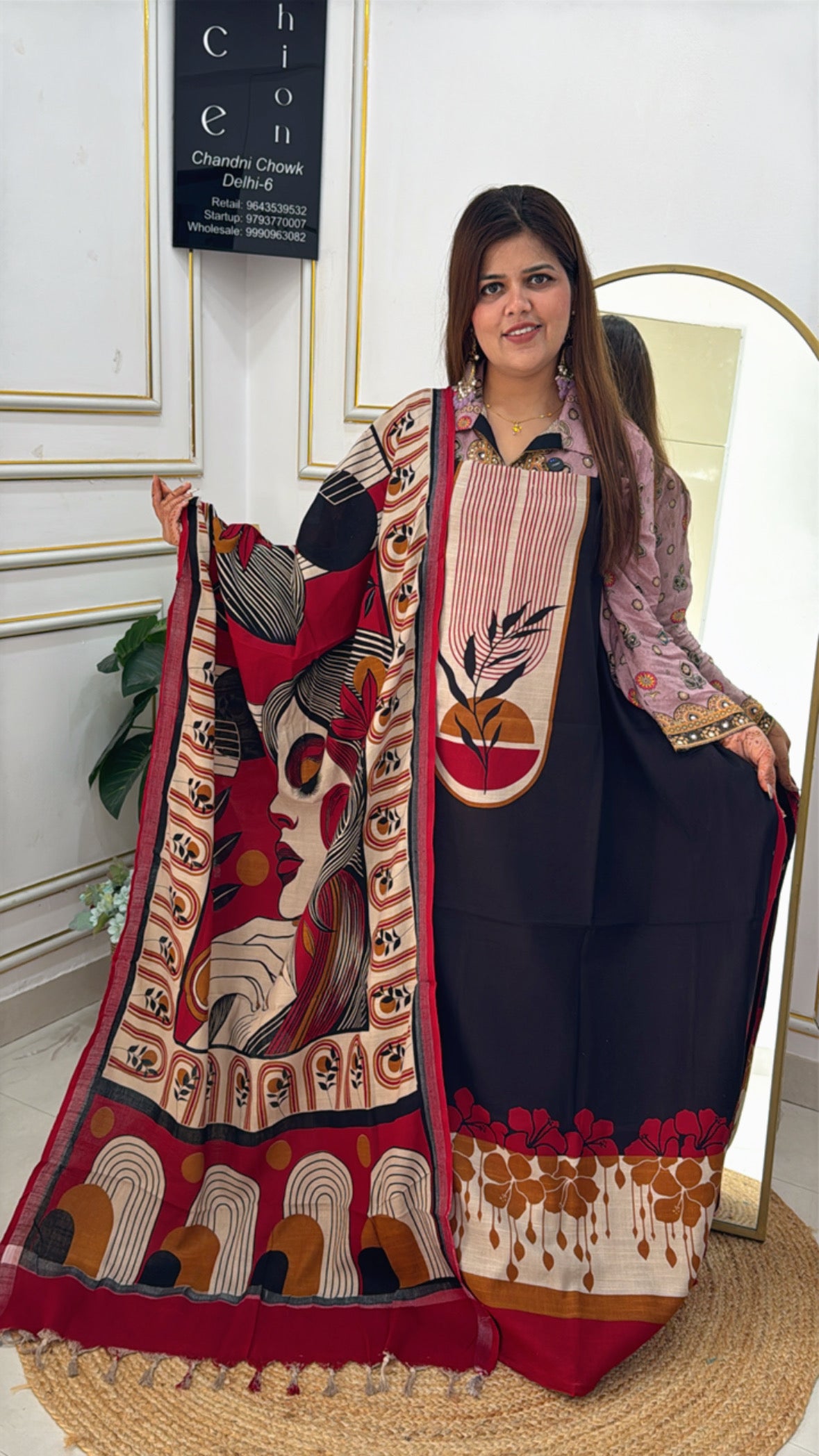 Viral Pure Soft Heavy Linen Suit with Designer Facial Print Dupatta GF 426