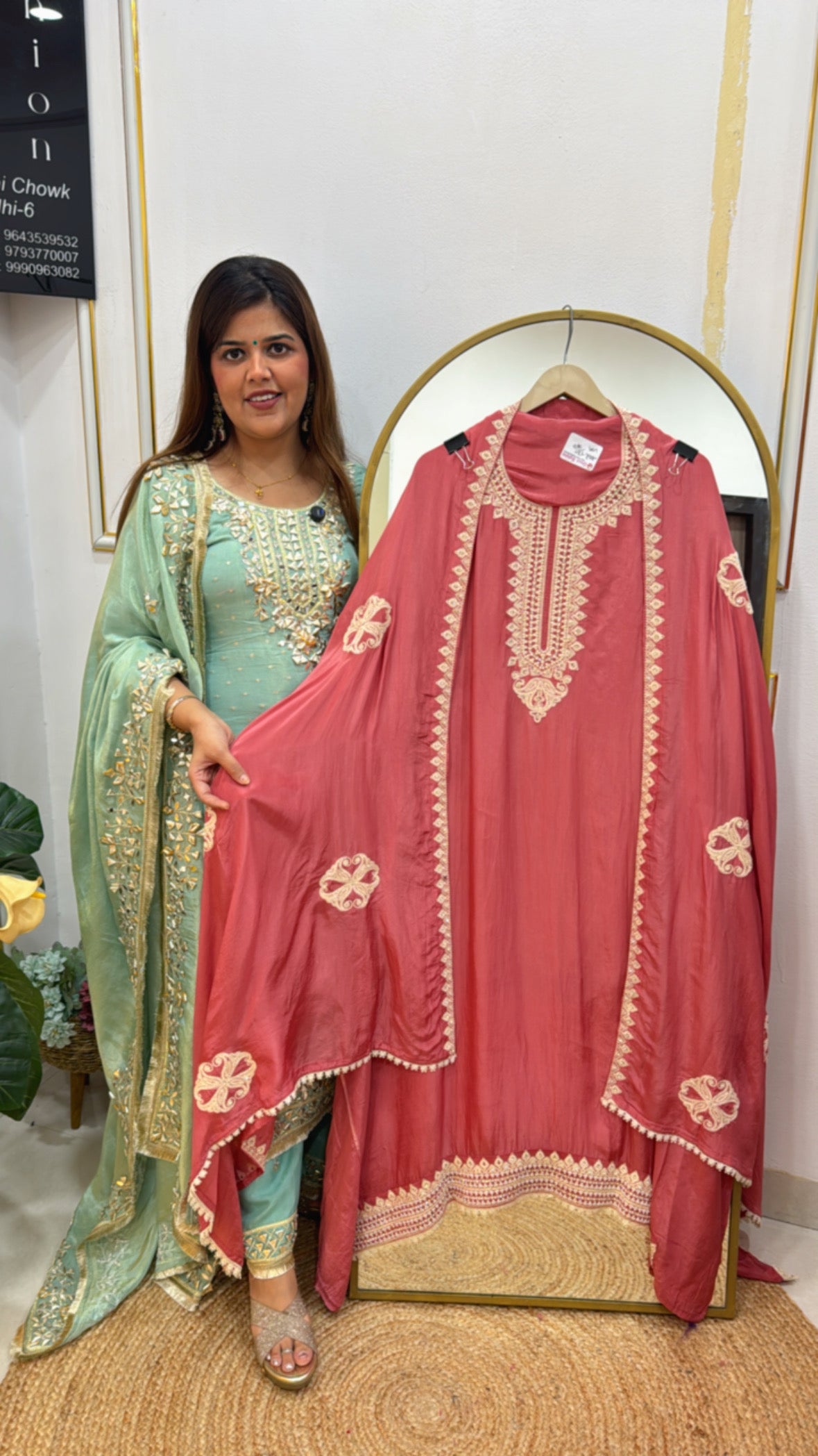Partywear special decent and designer premium handwork pure silk suit material with pure silk dupatta GF584