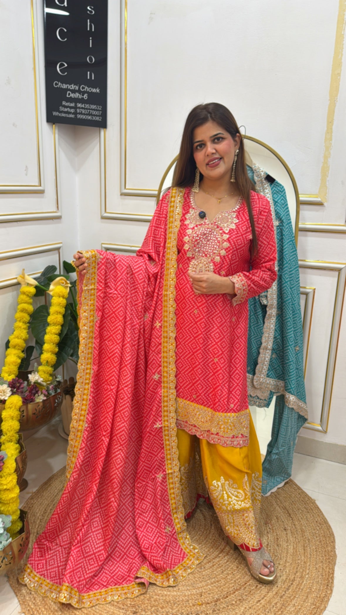 Classy and elegant ready to wear festival special pure chinnon silk designer garara style dress GF661