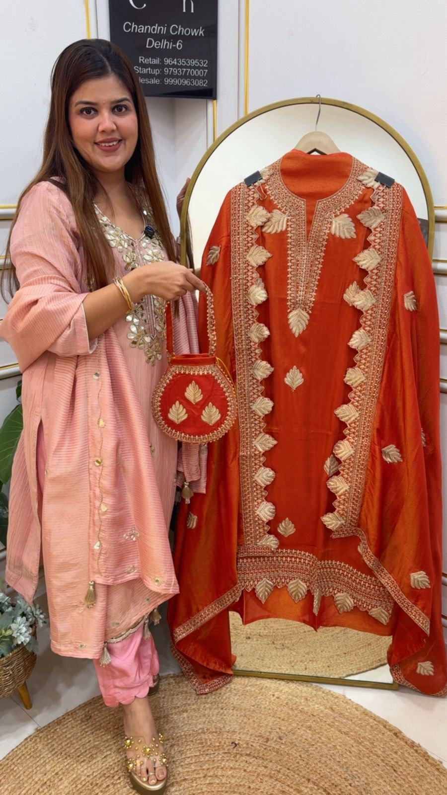 Potli special partywear wedding collection beautiful cut work suit material along with designer cut work dupatta with Potli GF870