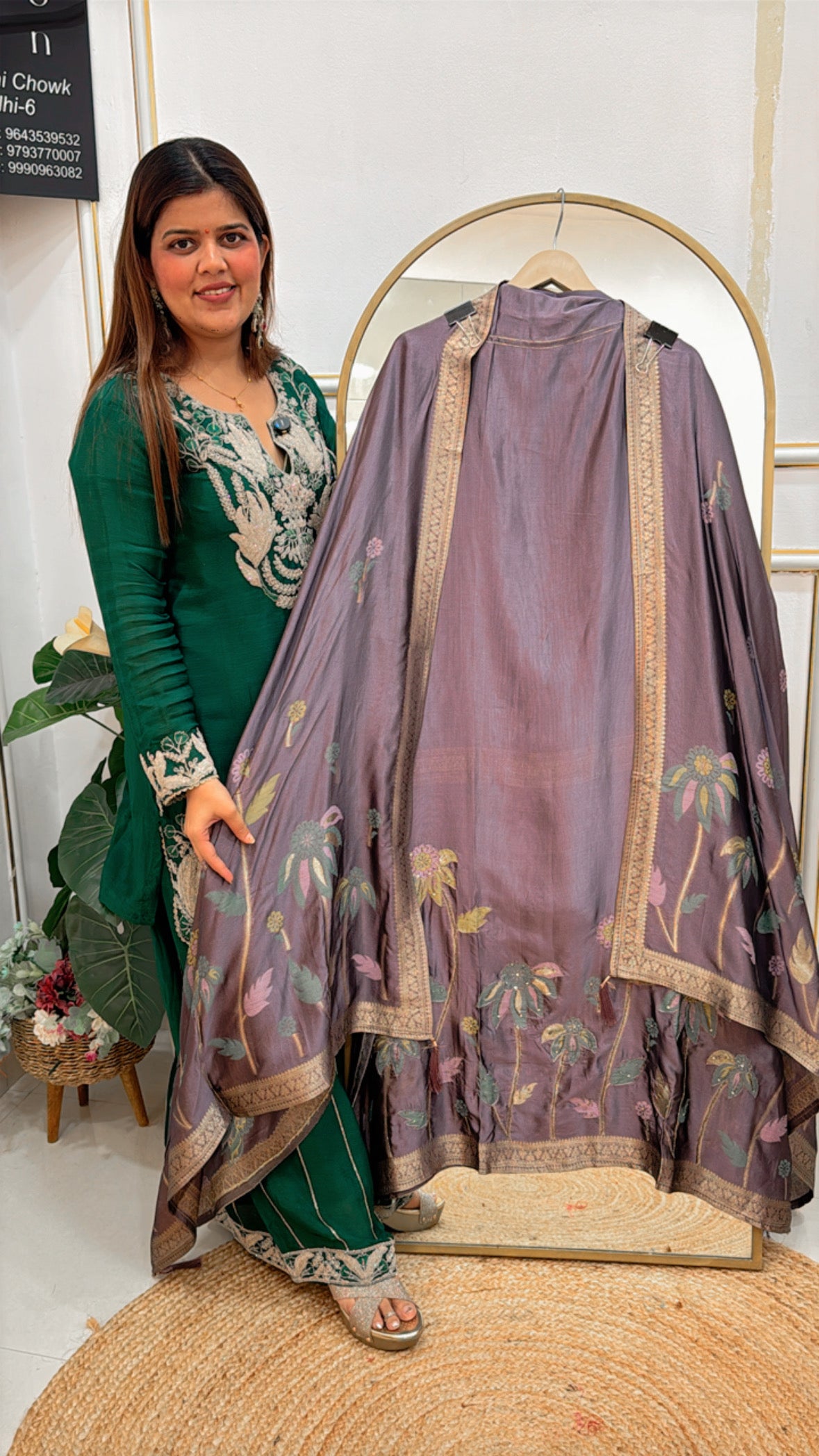 Elegant and style metallic colour banglori silk premium suit material GF 624