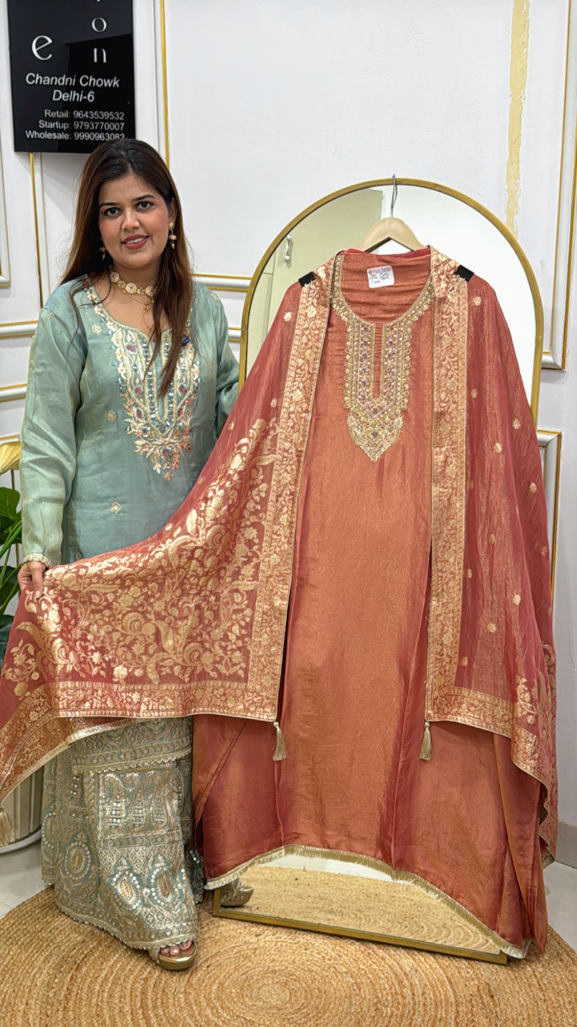 luxuries and designer pure kanjivaram silk suit material along with designer kanjivaram weaved dupatta  GF563