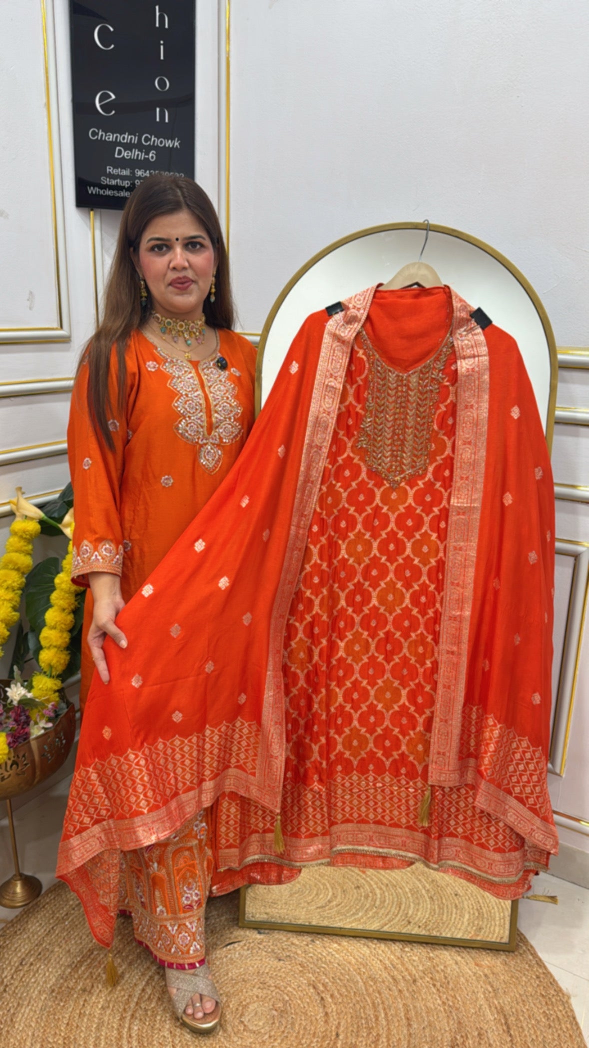 Festival special pure organza silk handwork suit material with designer silk weaved dupatta GF 657