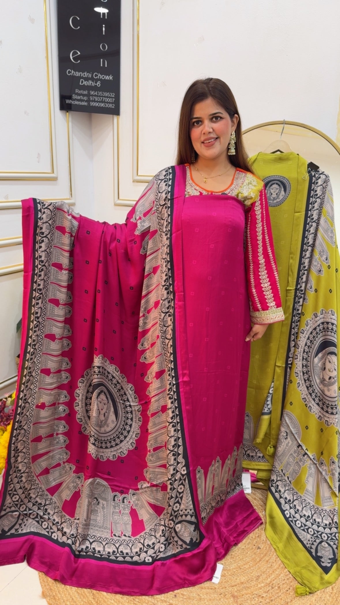 Best seller premium and pure figure printed gajji sik suit material with premium gajji silk dupatta GF 704