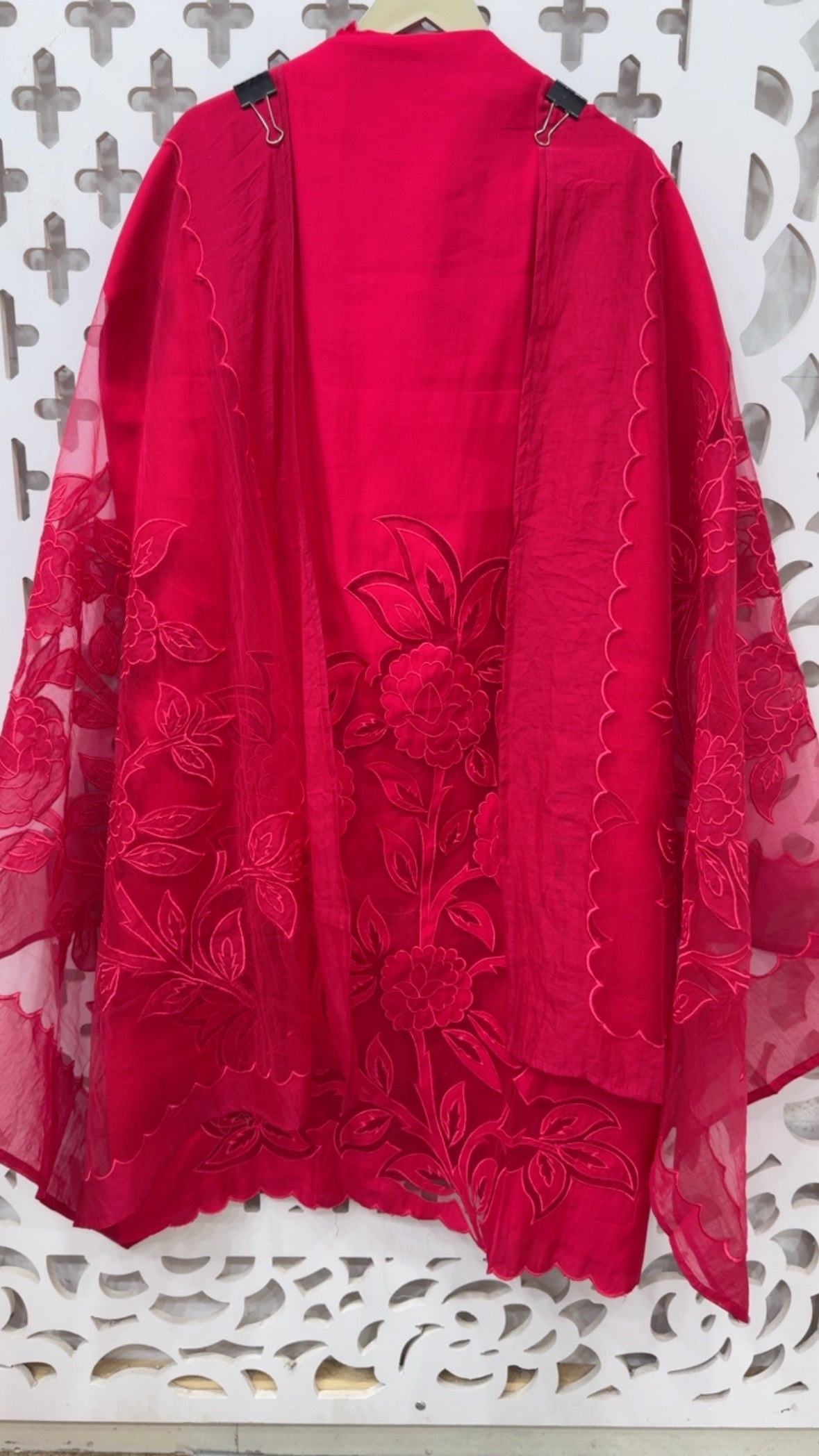 Latest and Designer Applique work  Mul Moddal suit material with full applique work dupatta GF846