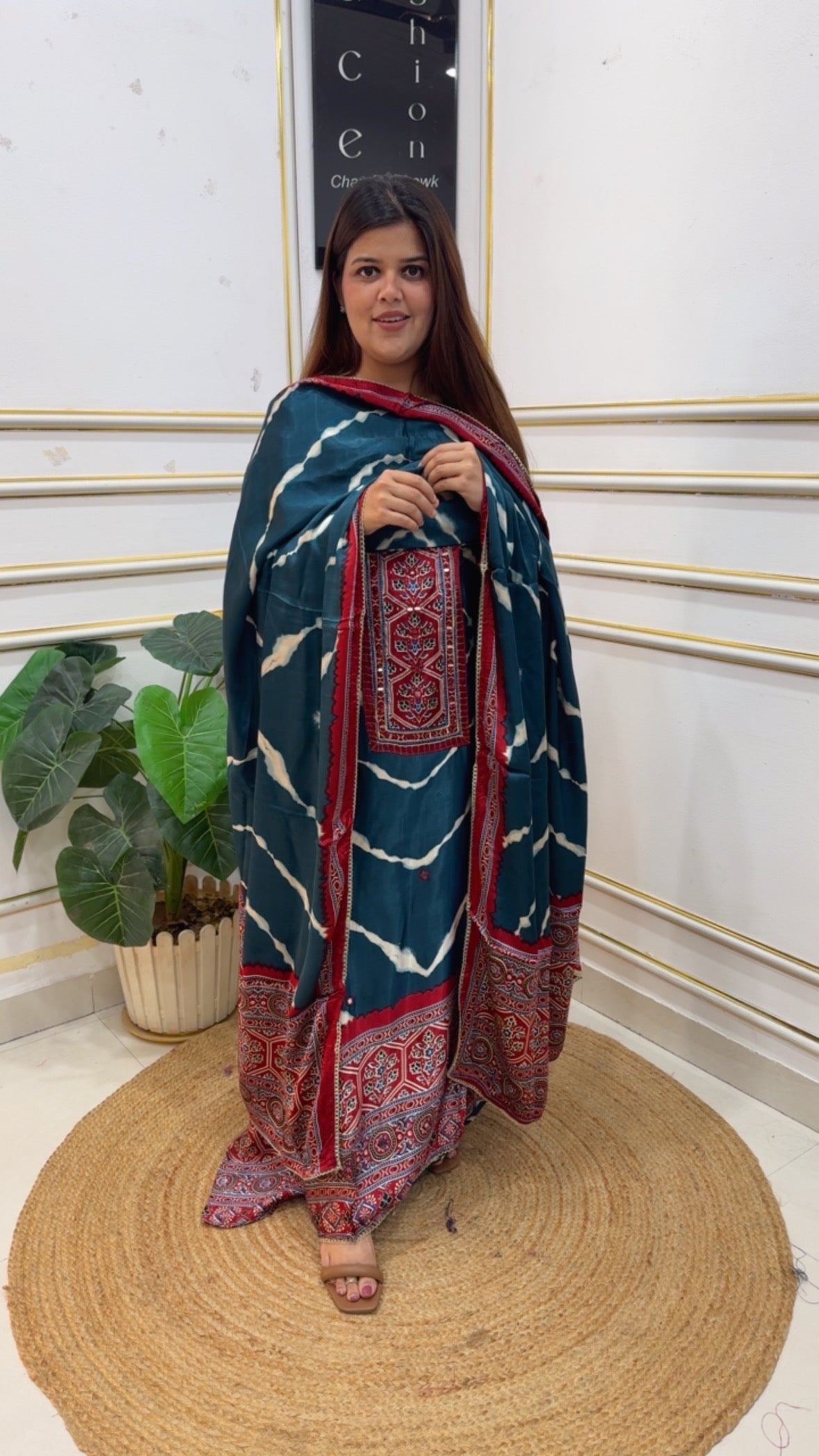 Graceful gazzi silk shivori printed unique printed gazzi series along with premium gazzi silk unique printed dupatta gf1198