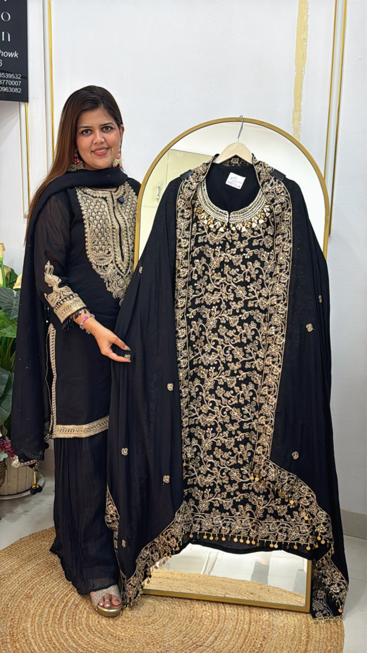 Partywear Special Full Embroidered Pure Chinon Suit Material with Heavy Embroidered Dupatta GF 439