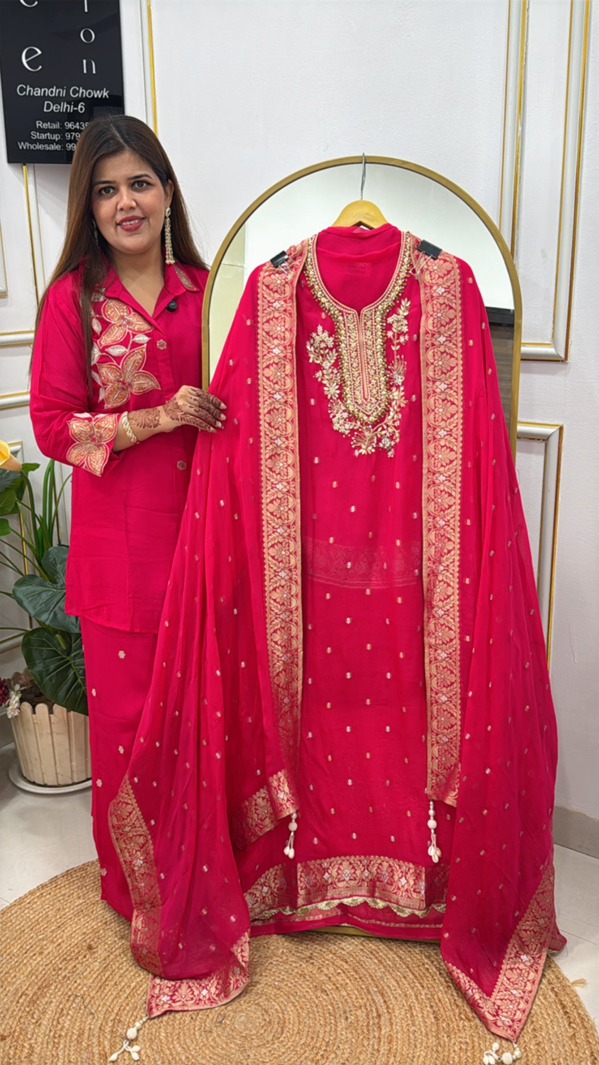 Premium Designer Silk Suit Material Set GF 380