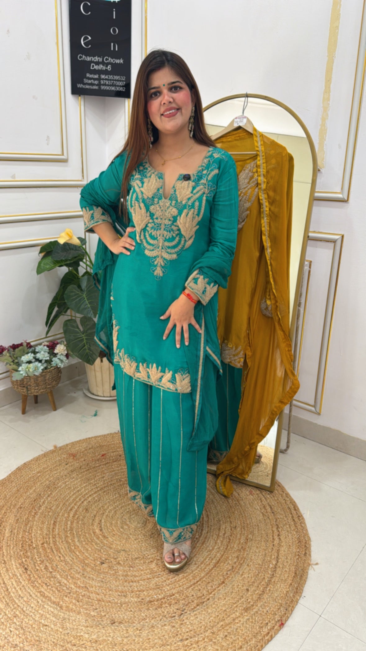 Festival special ready to wear pure chinnon silk partywear dress with full doria zardoji work all over dress  (upto size 42,  with Internal margins given) GF607