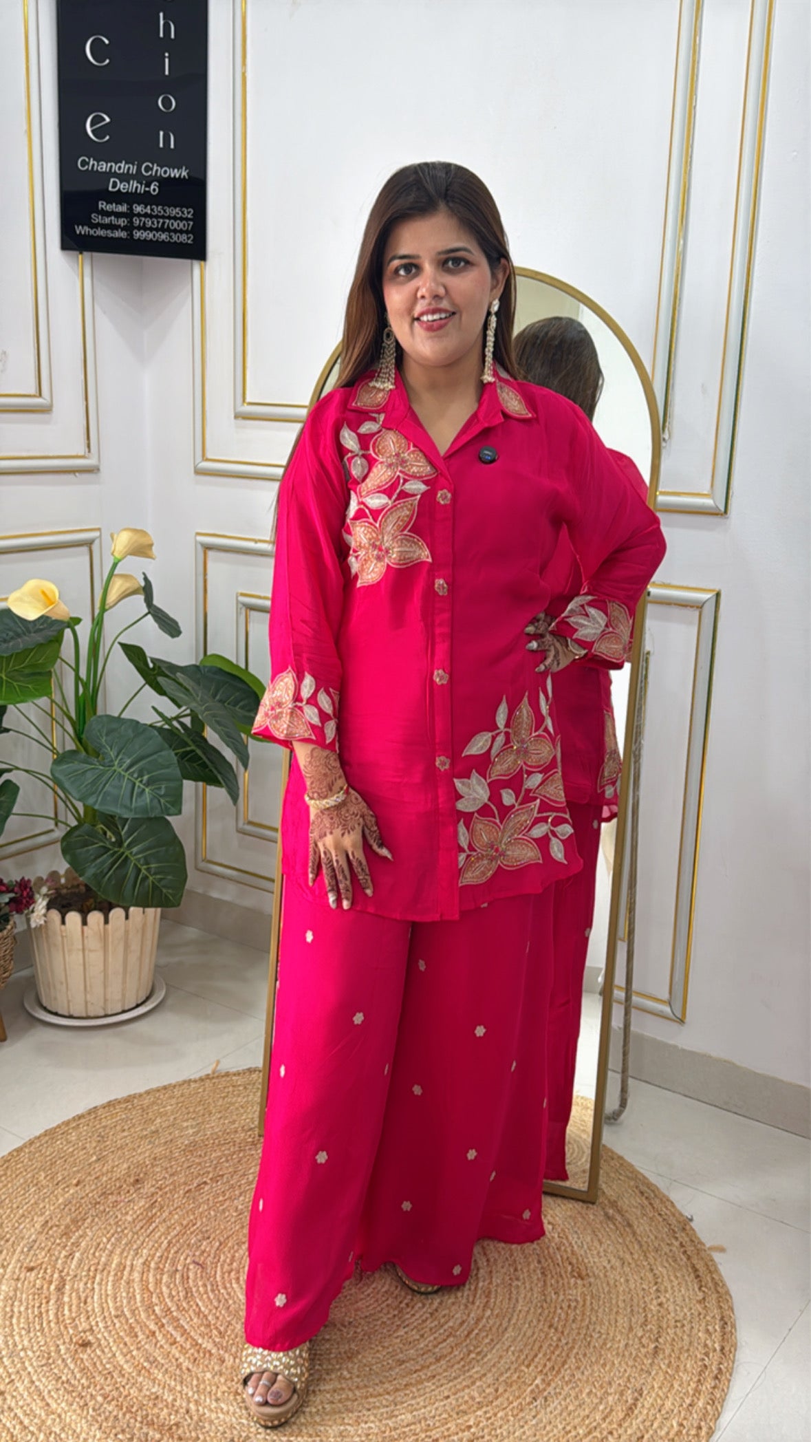 Festival Special Pure Chinnon Handwork Partywear Cord Set GF 394