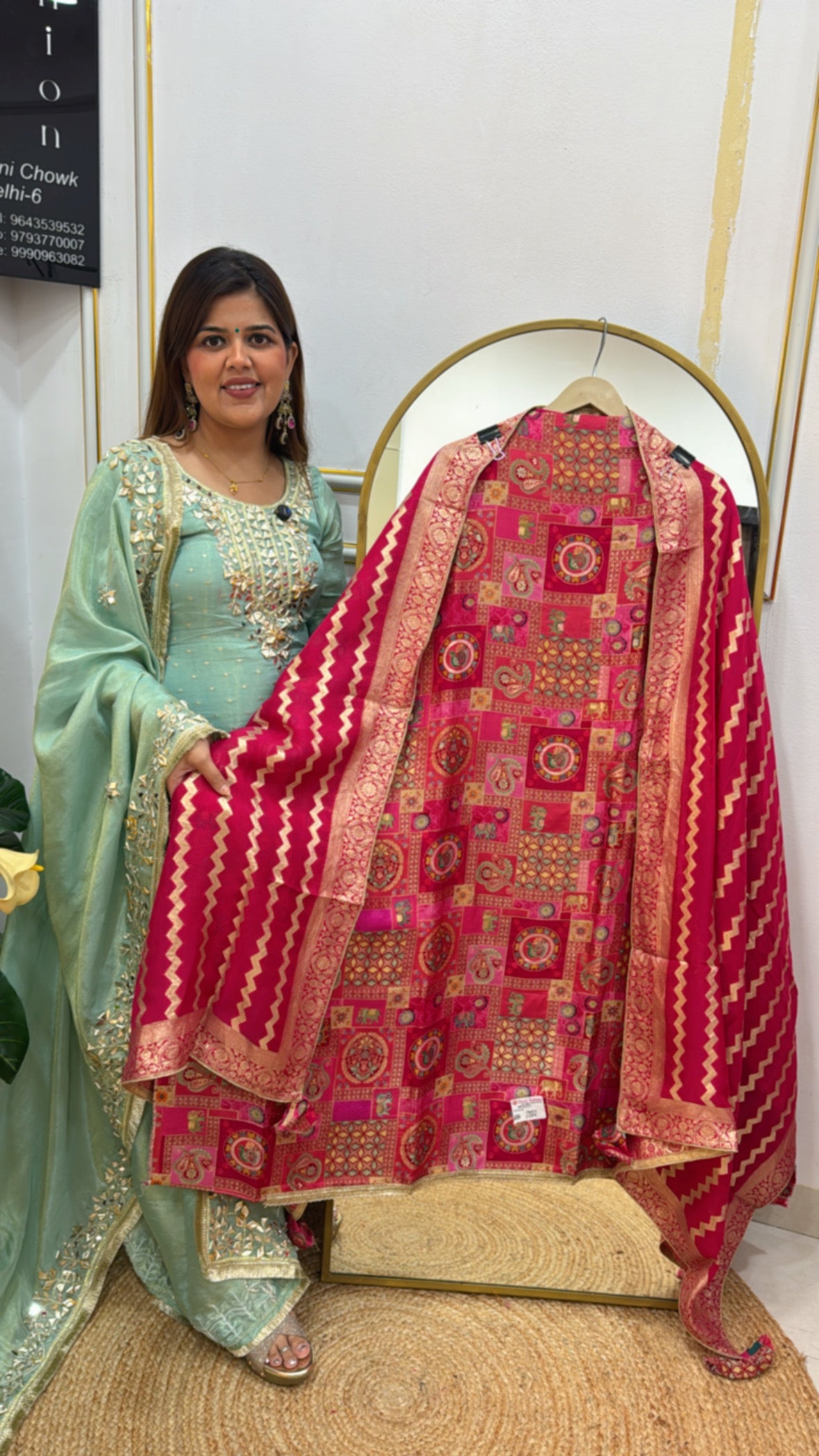 Karwa Chauth special pure banarasi silk suit material fully weaved along with designer weaved dupatta GF588