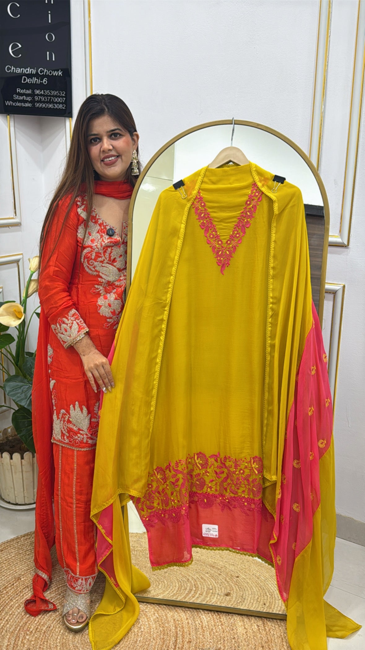 Festival Special Unstitched Suit with Elegant Thread Embroidery &amp; Organza Dupatta GF 278