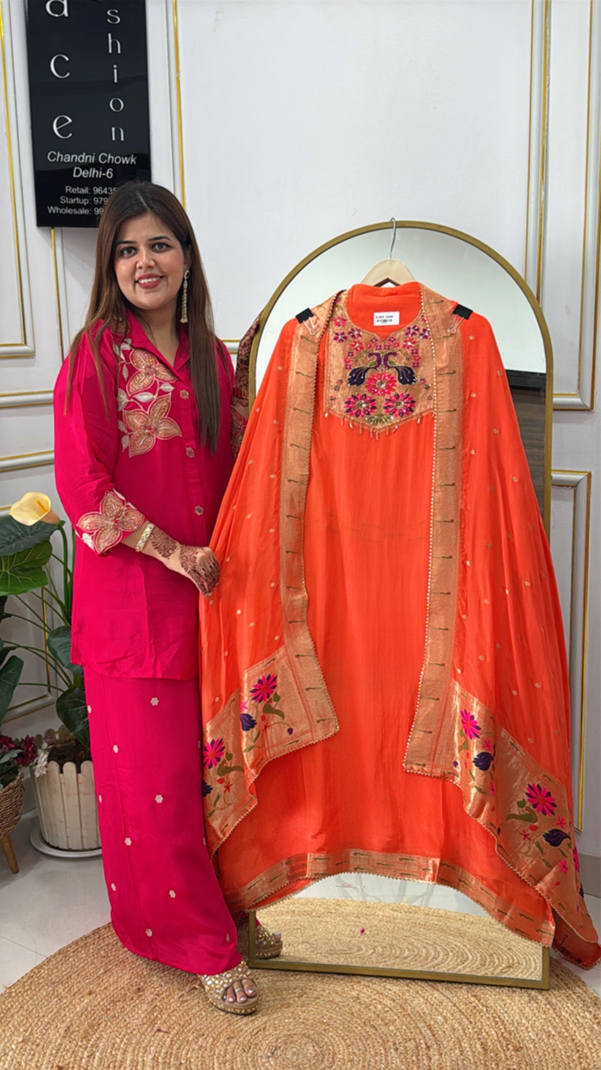 Pure Crepe Kalamkari Weaved Designer Shirt Material with Matching Kalamkari Weaved Dupatta  GF 396