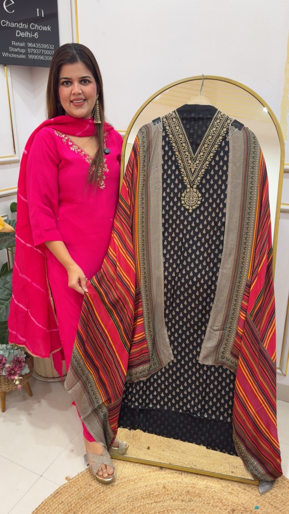 Premium ultra soft semi partywear Royal pashmina suit material  with neck handwork with digital pashmina dupatta and pashmina bottom GF803