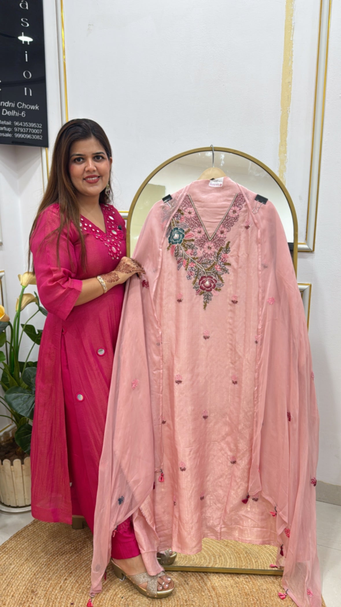 pure mul mul shimmer silk suit material GF 398