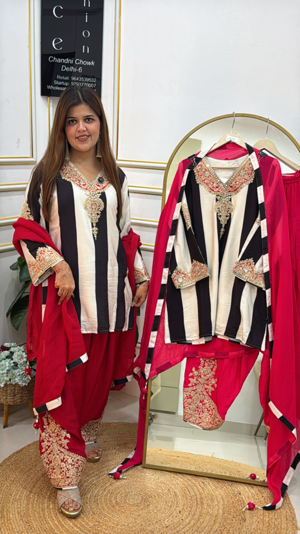 Elegant Ready-to-Wear Pure Crepe Dress GF 417