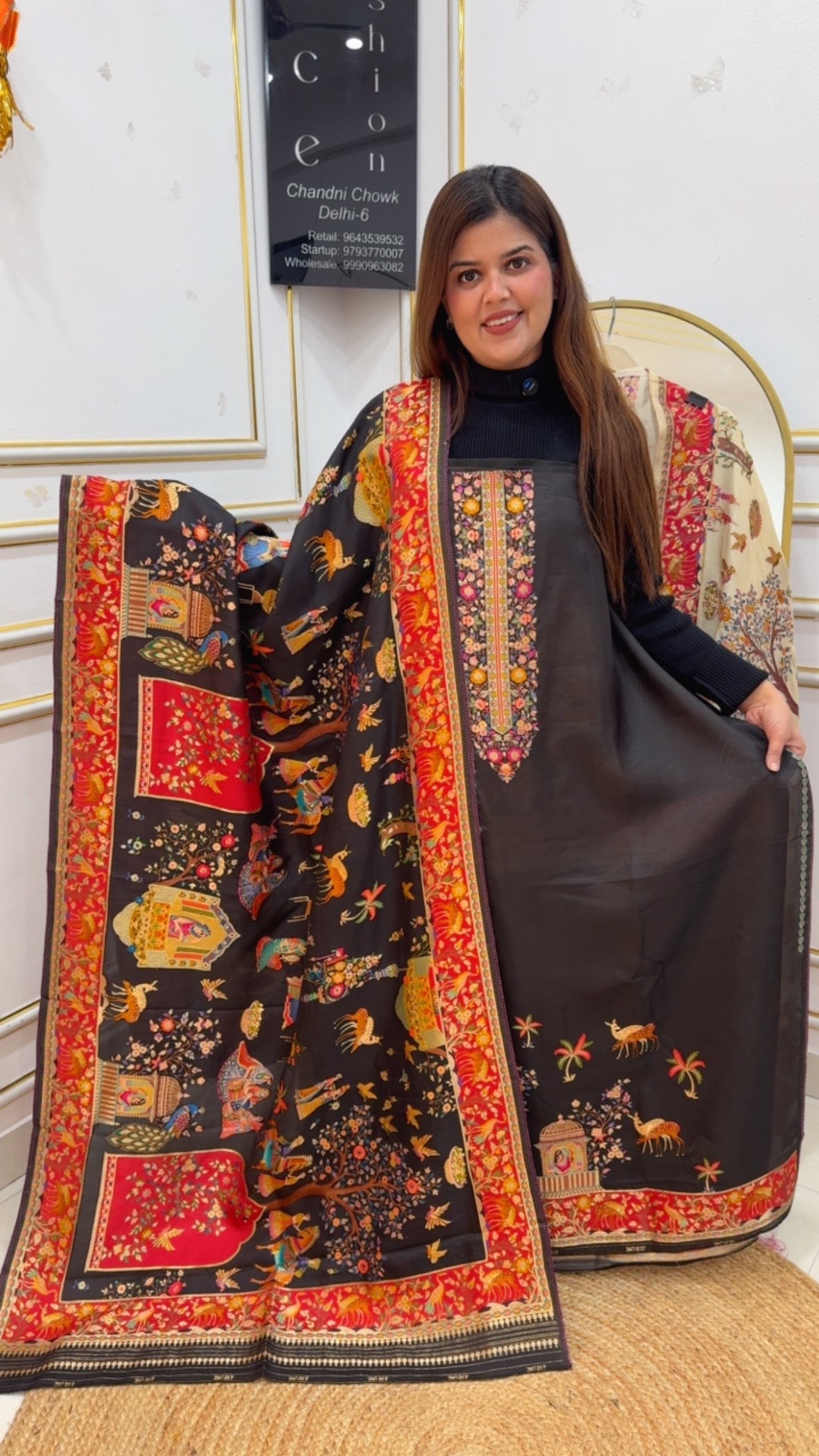 Premium pure raw Russian silk gold weaved suit material along with gold weaved full kanjivaram dupatta GF 890