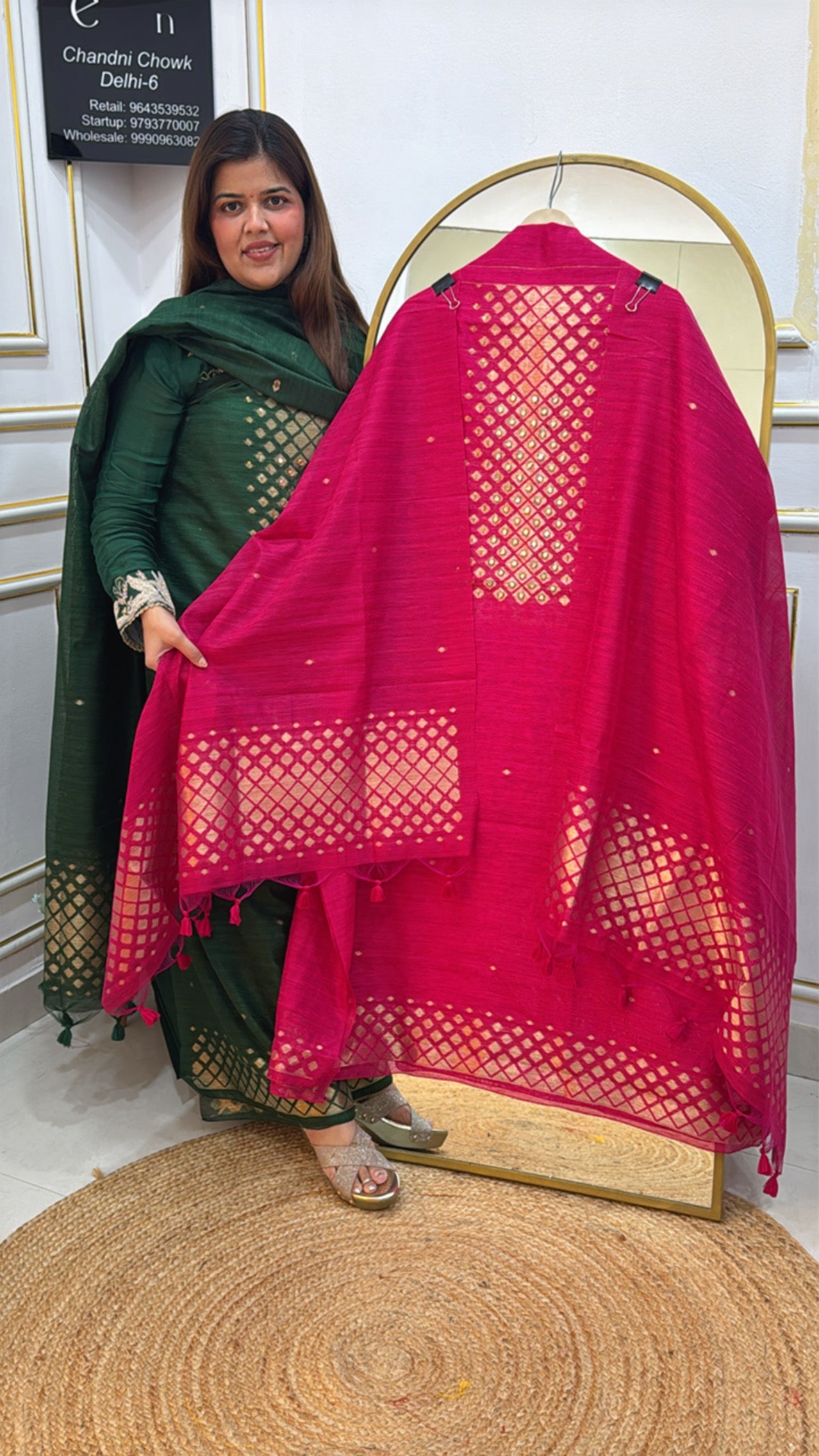 Hot seller moonga silk jamdhani with fully gold weaved GF618