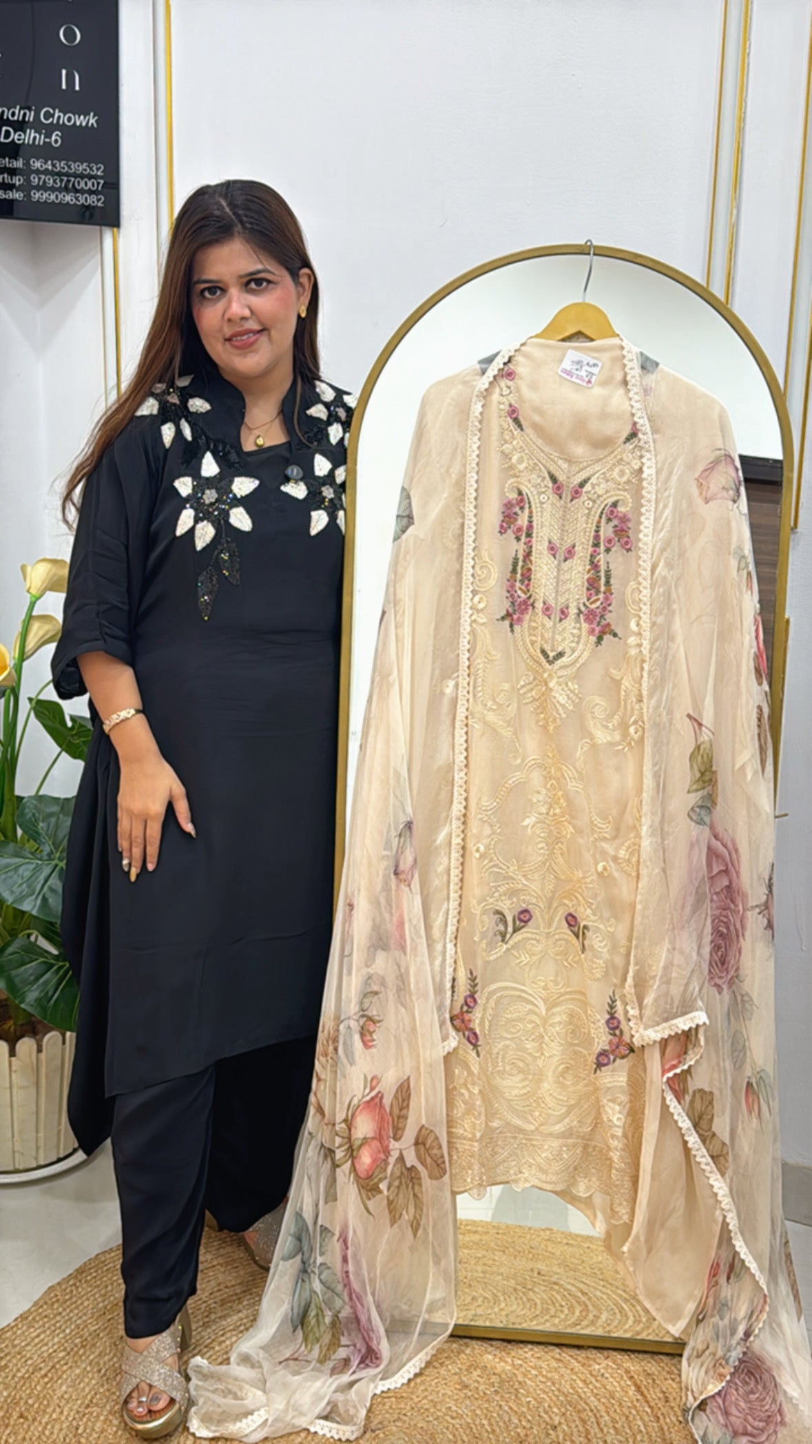 Premium Organza Lucknowi Unstitched Suit GF 307