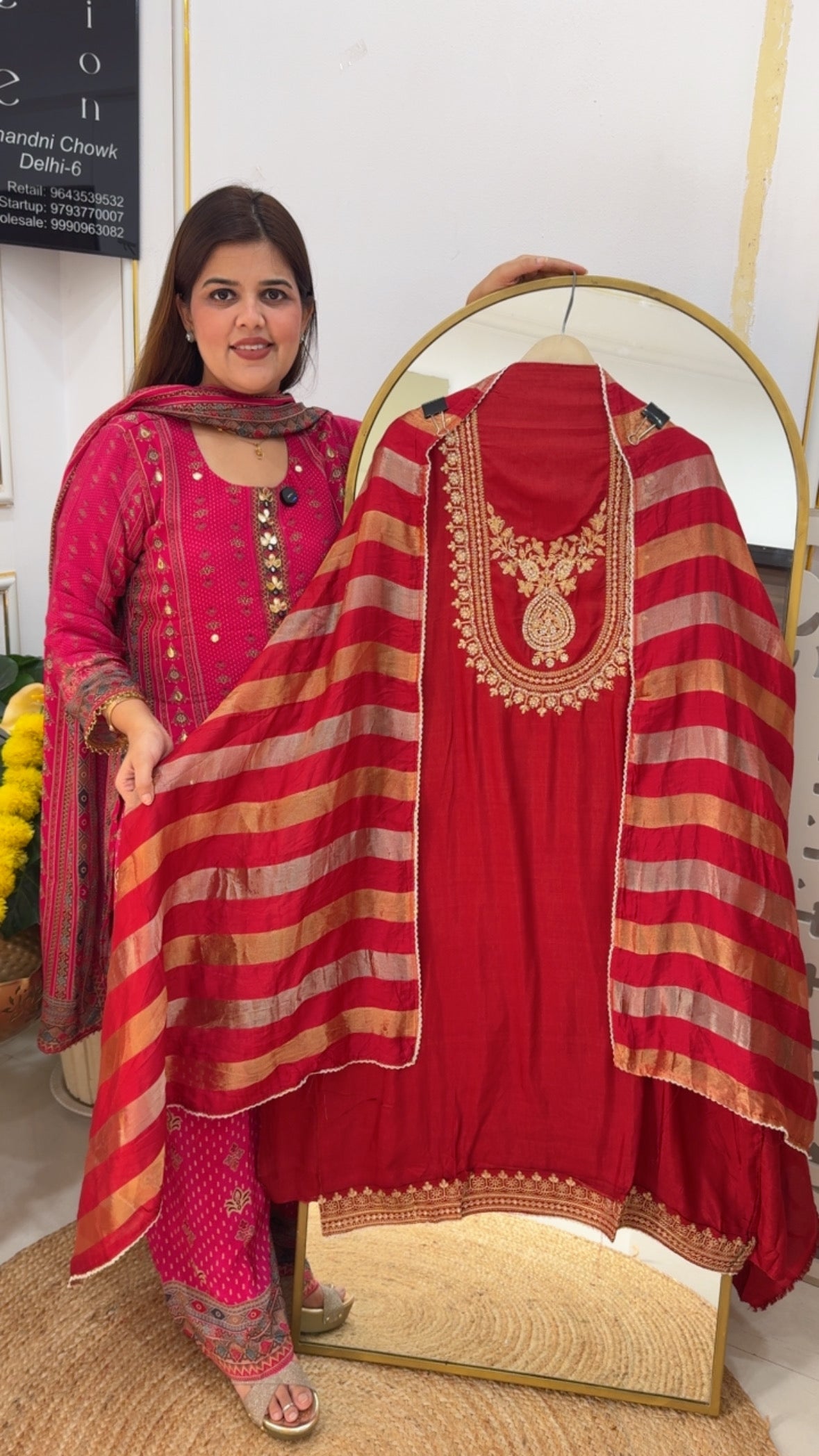 Designer neck pattern best seller pure raw silk with burberry raw silk dupatta GF717