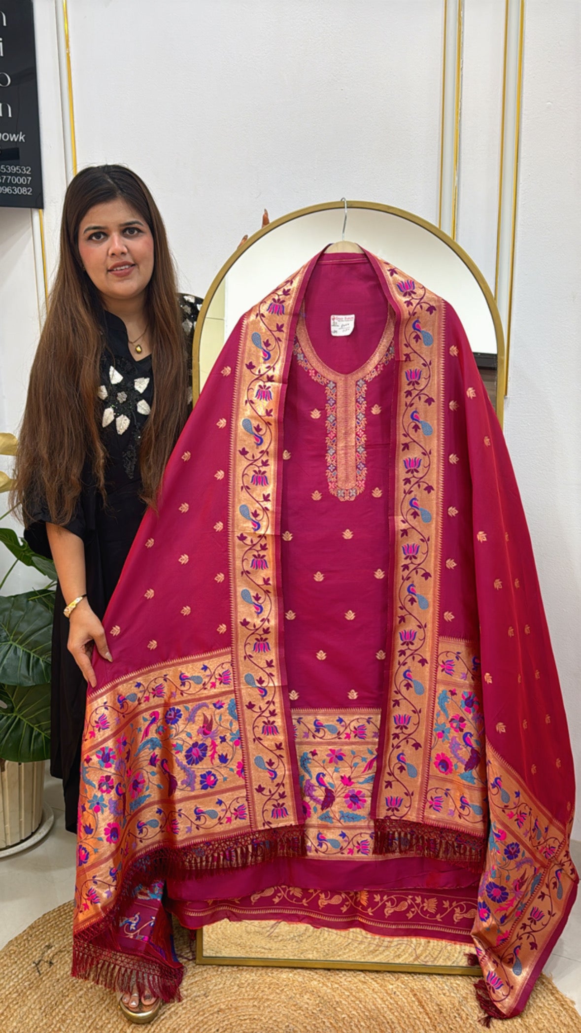 Festival Special Weaved Silk Suit with Patola Dupatta &amp; Pure Silk Border GF 310