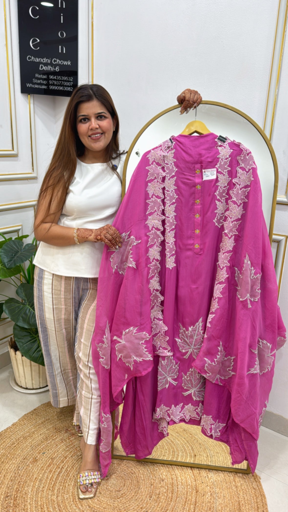 Women's Unstitched Raw Silk Suit with Applique Work &amp; Matching Organza Dupatta GF 269