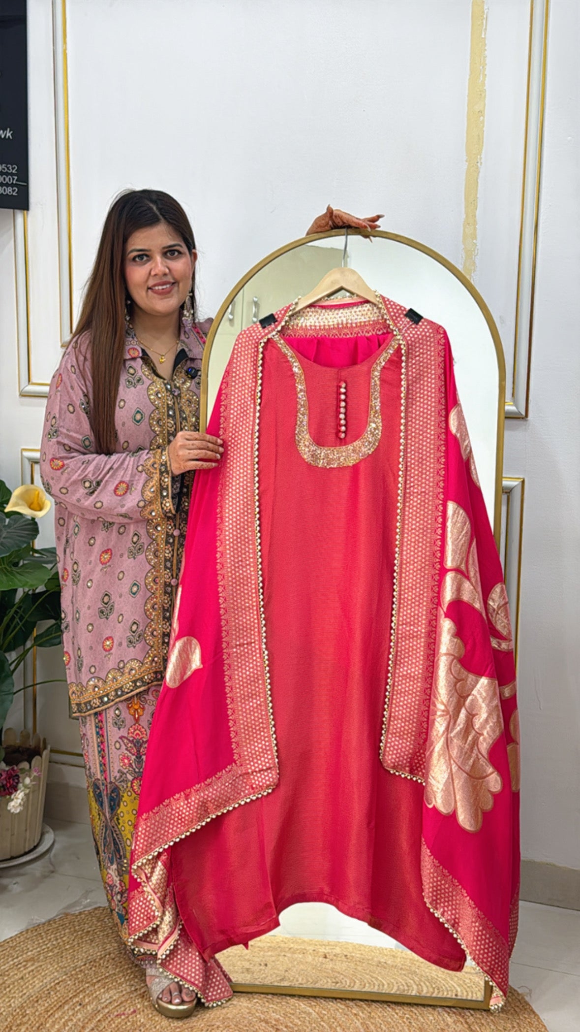 Festival Special Pure Silk Handwork Shirt Material with Heavy Pure Weaved Banarasi Dupatta GF 438