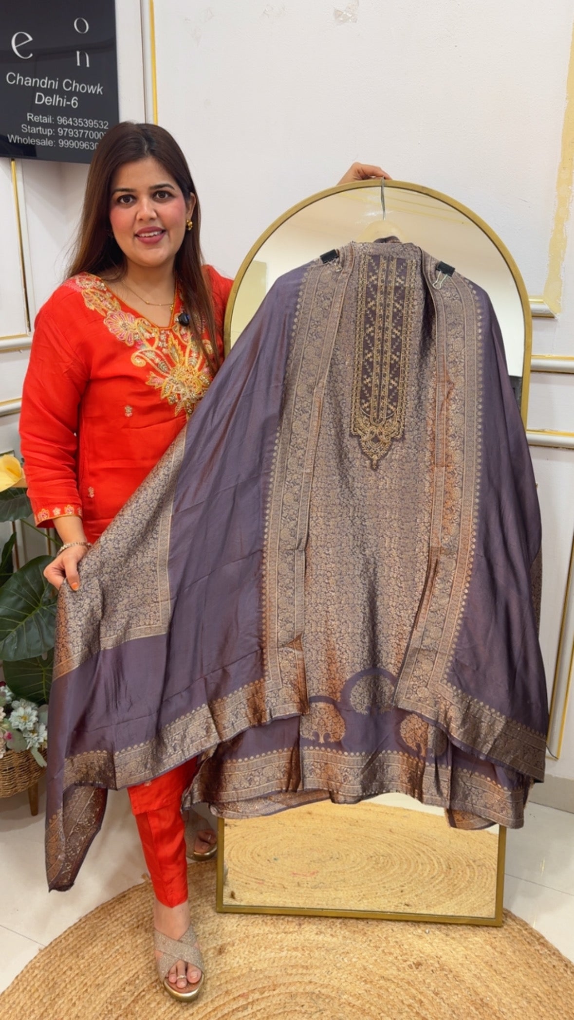 Best seller premium pure banglori silk full weaved suit material with full length pure banglori silk dupatta GF764