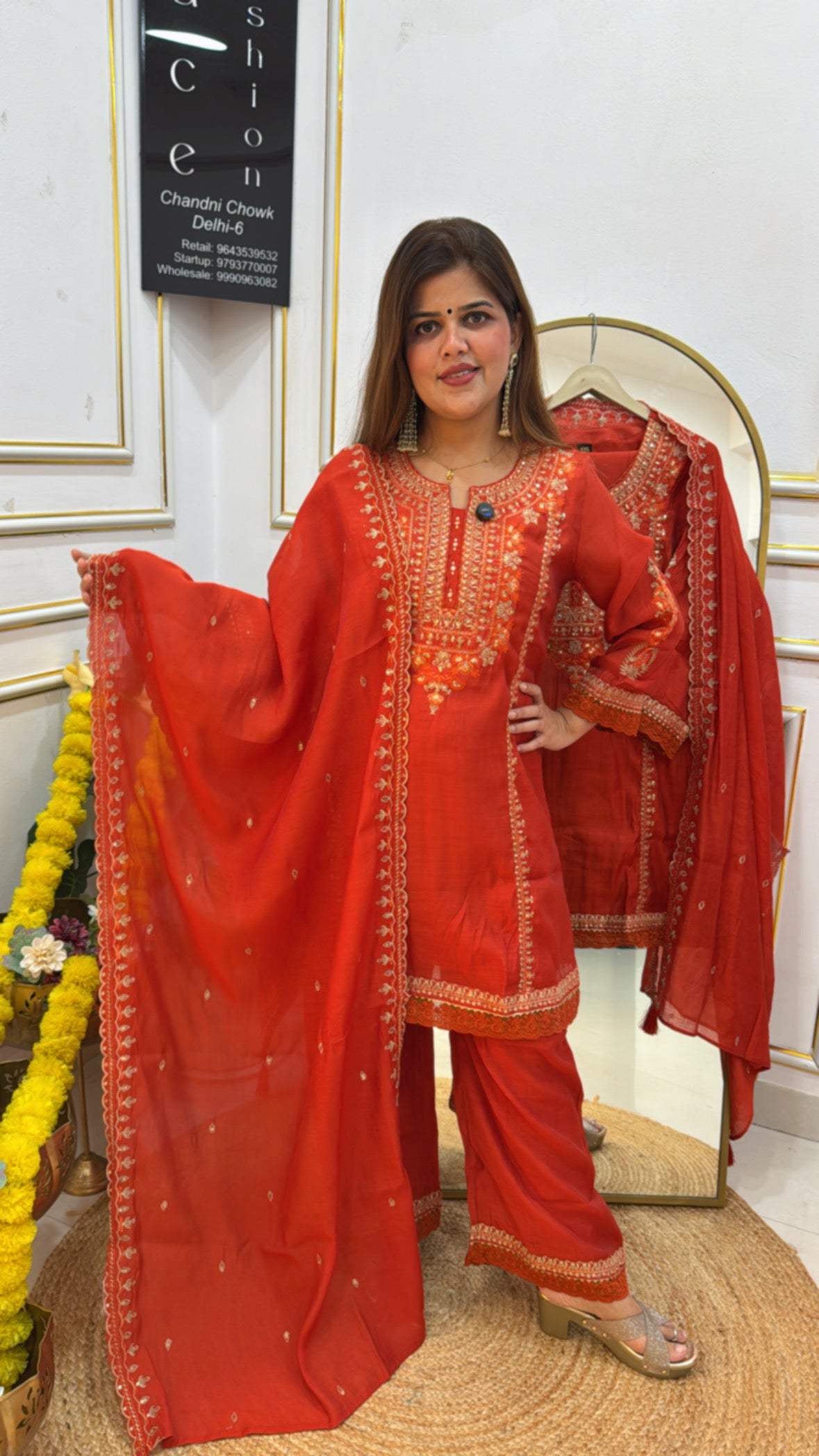 Festival special designer pure mul modal handwork detailing ready to wear GF663