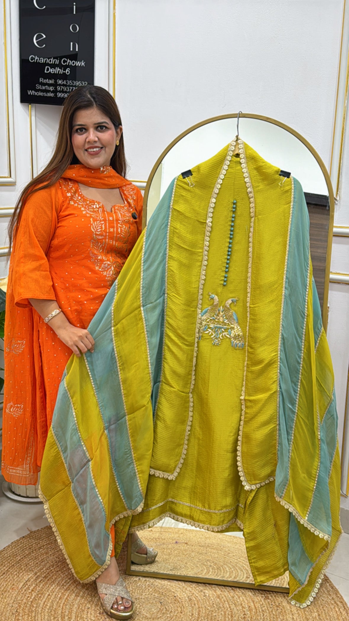 Premium Shimmer Silk Suit with Zardozi Creation GF 338