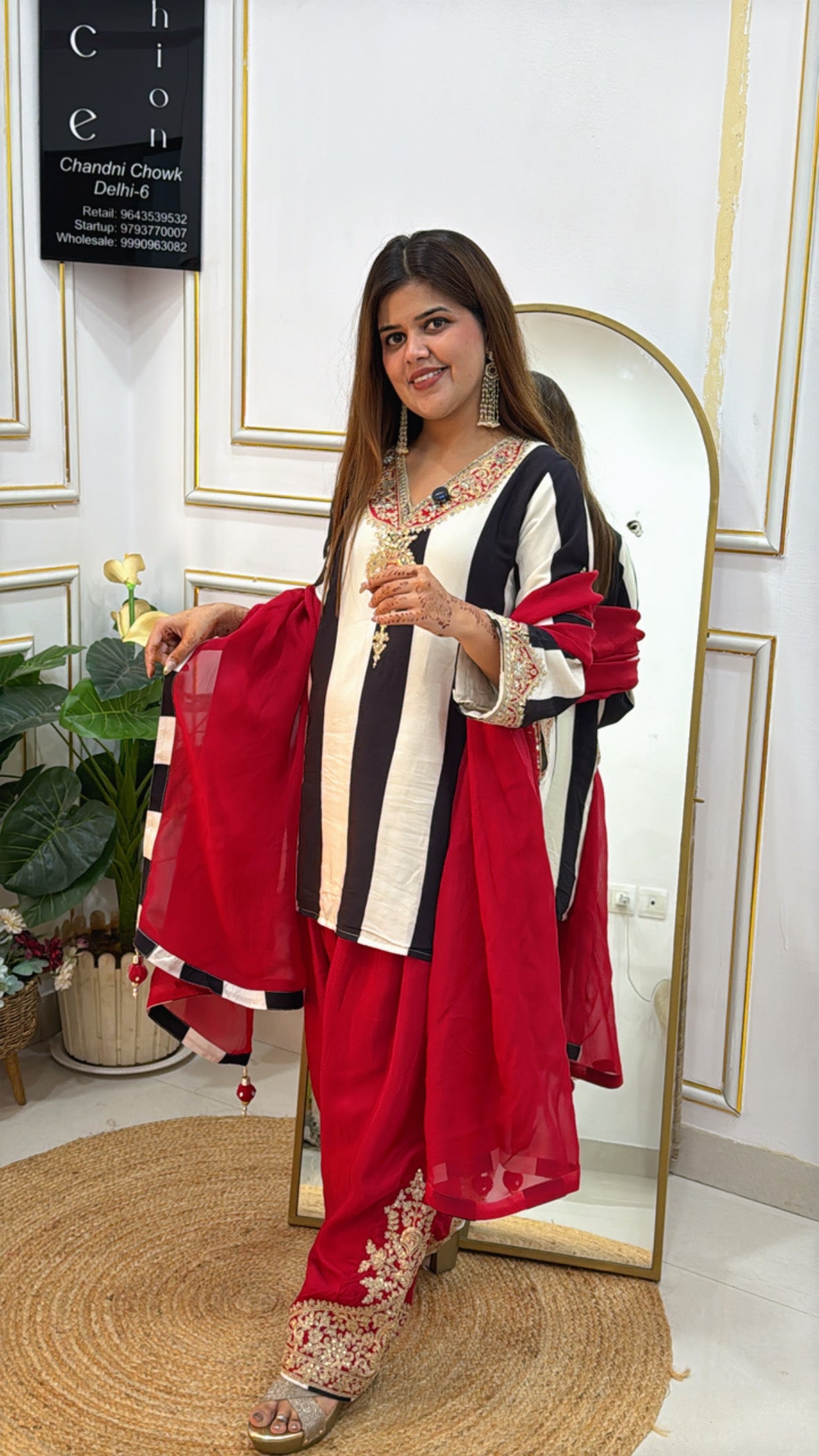 Elegant Ready-to-Wear Pure Crepe Dress GF 417