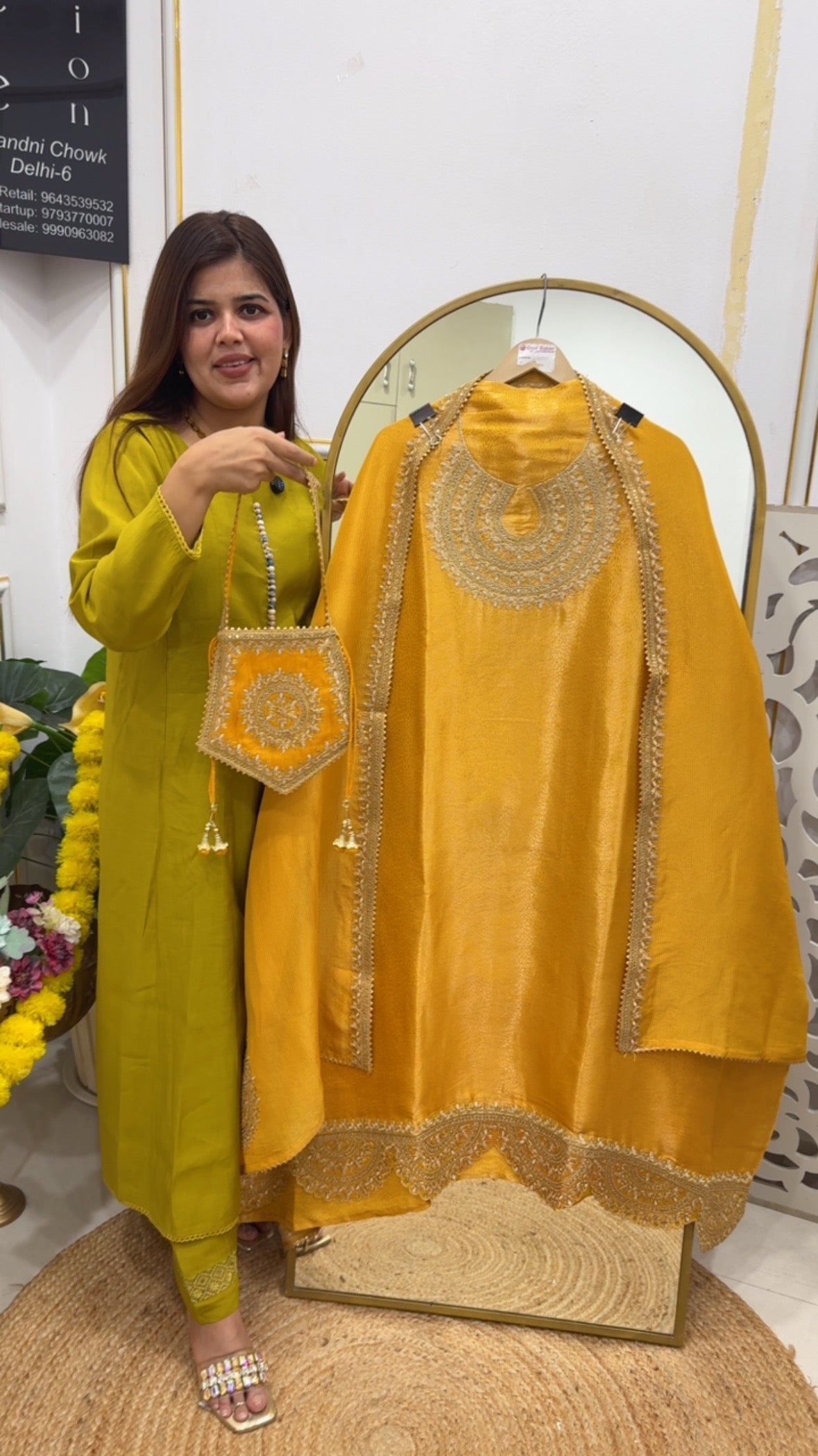 Kajivaram gold glam pure silk Kajivaram silk ultra luxury suit mater along with Kajivaram full work dupatta with premium handwork Potli GF708