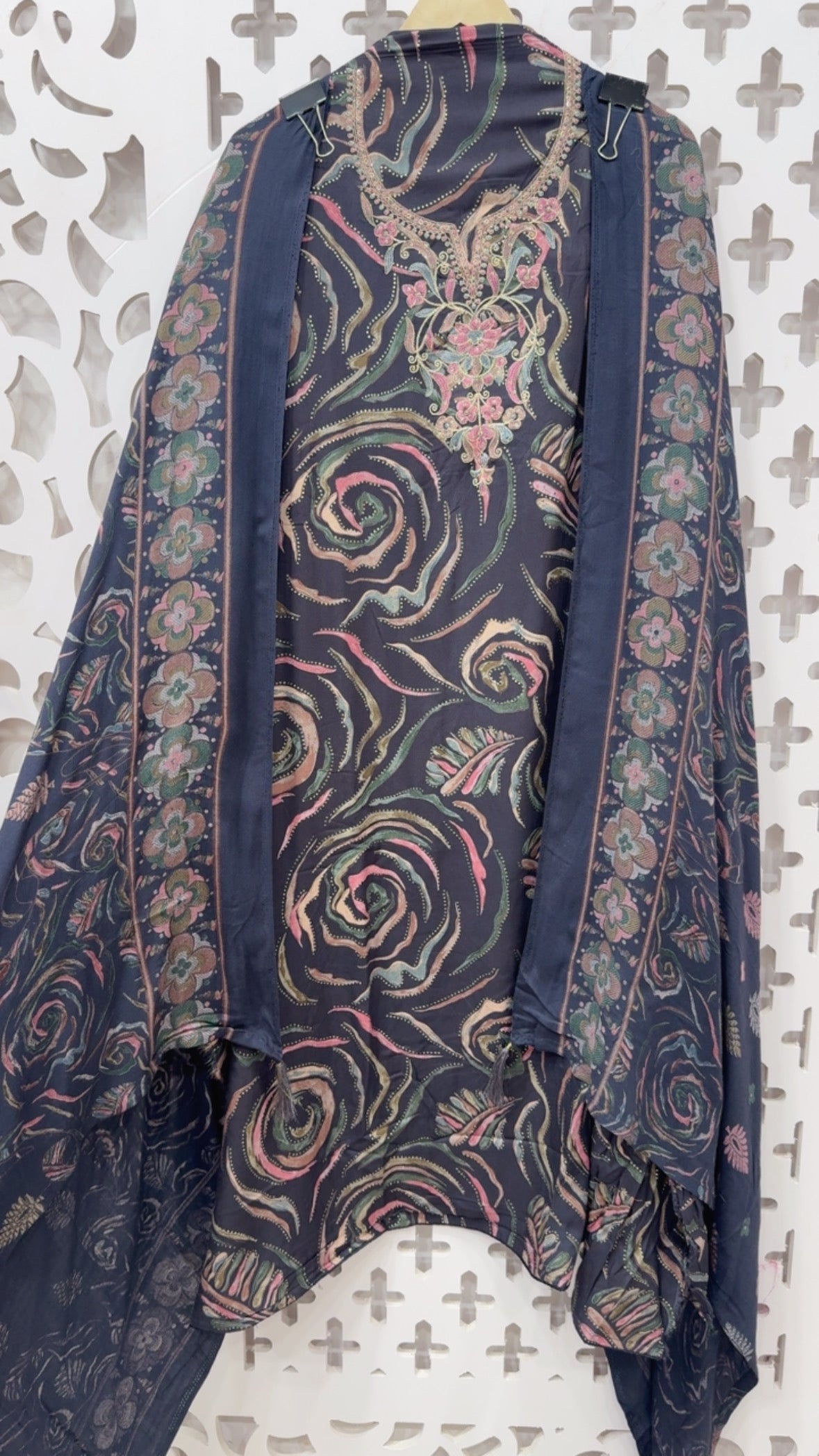 Seasons most best seller printed super soft premium light weight pashmina suit material with pashmina shawls GF819