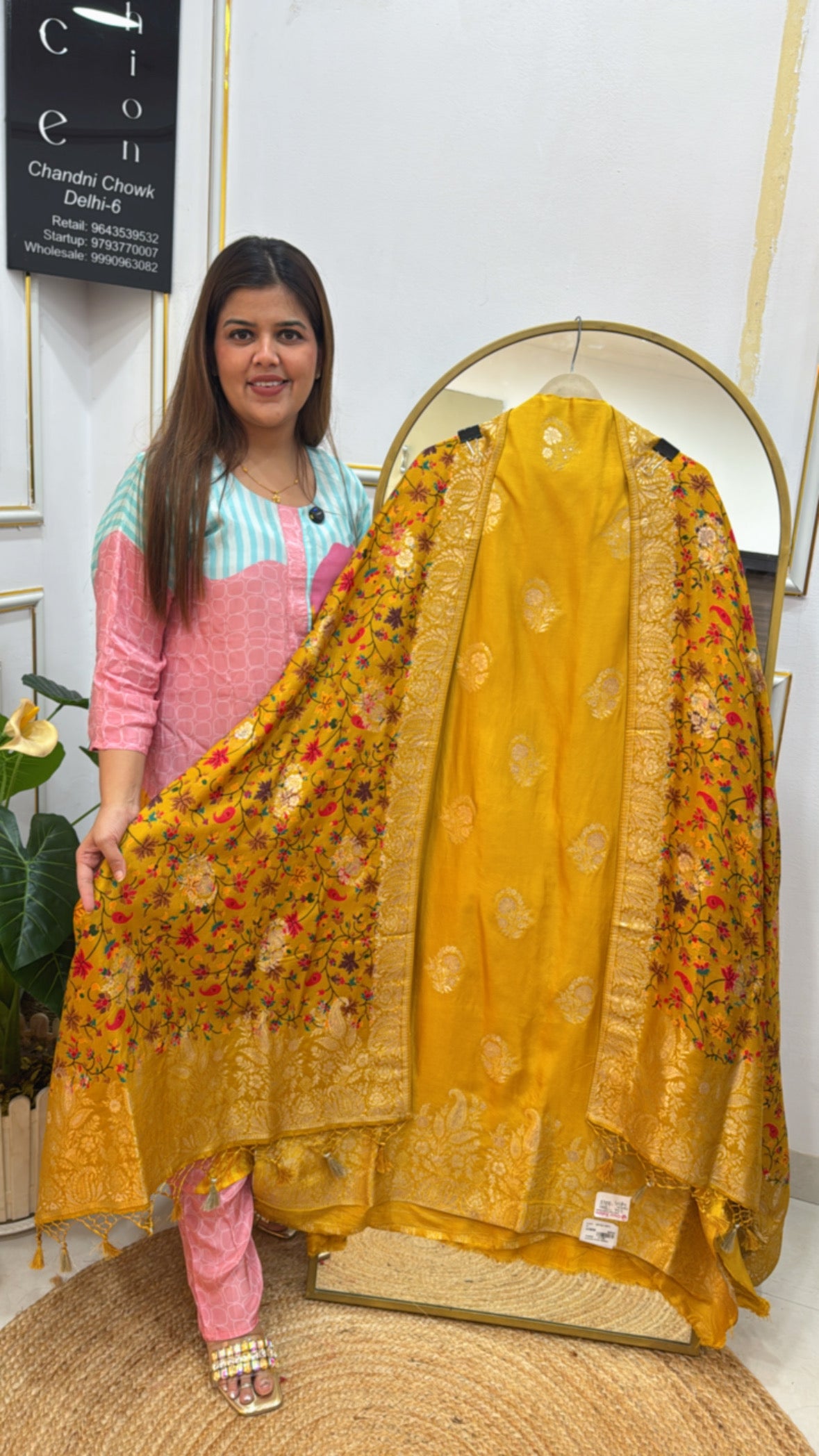 Elegant and decent pure raw silk suit material with full weaven along with gajji silk weaved dupatta GF 604