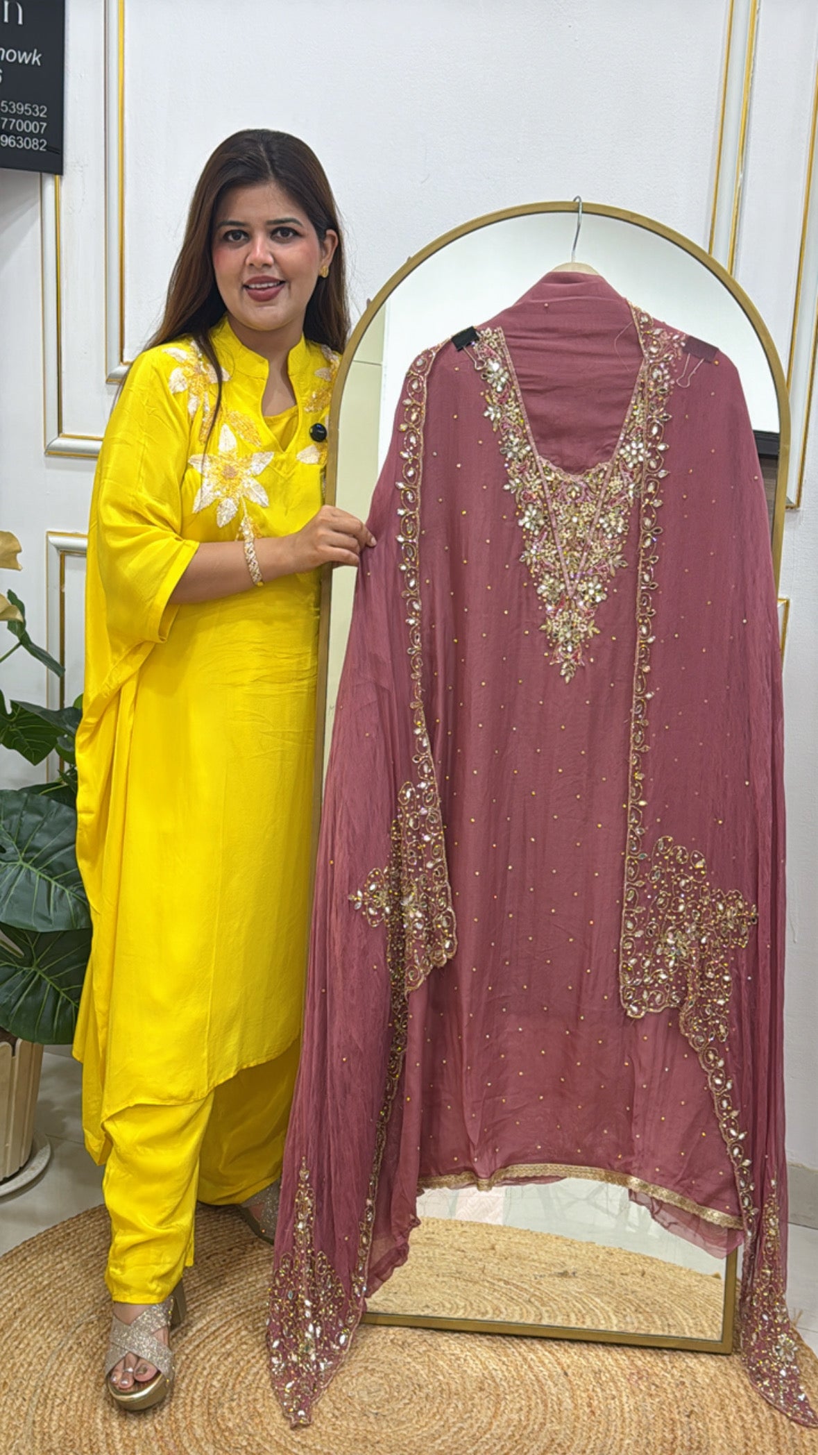 Premium Handwork Organza Unstitched Suit – Partywear Edition GF 301