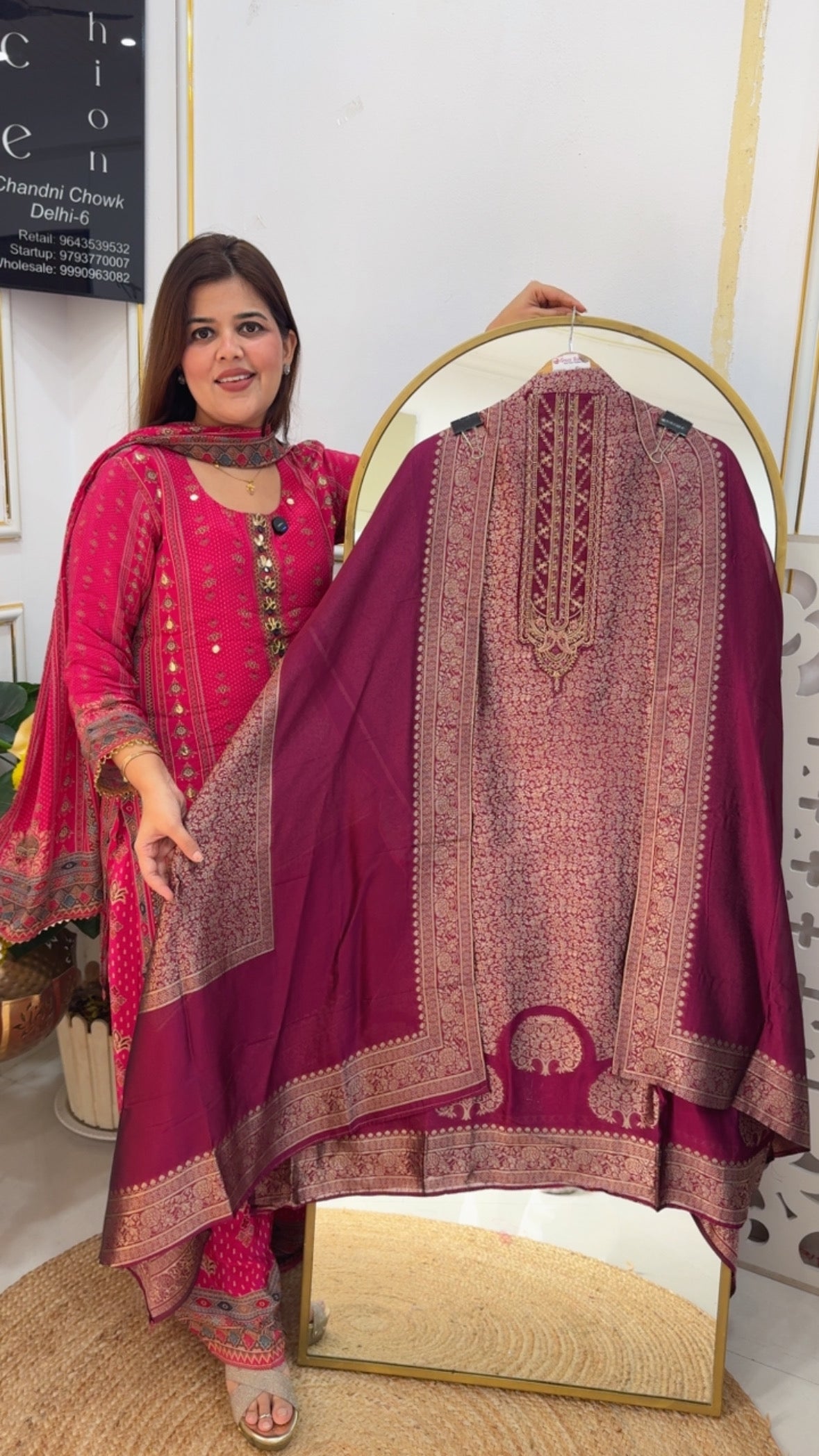 Best seller pure bhagalpuri banglori silk hues full gold weaved suit material with full length bhagalpuri weaved dupatta GF712