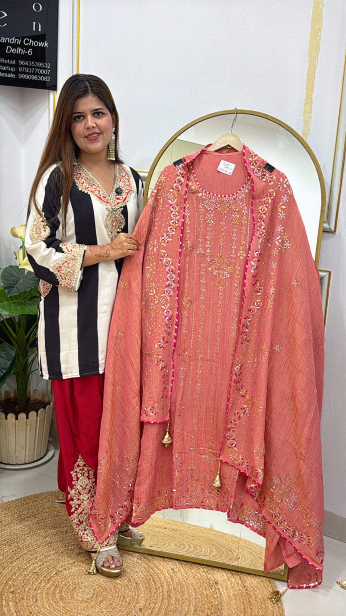 Designer Pure Crushed Shimmer Dress Material GF 422