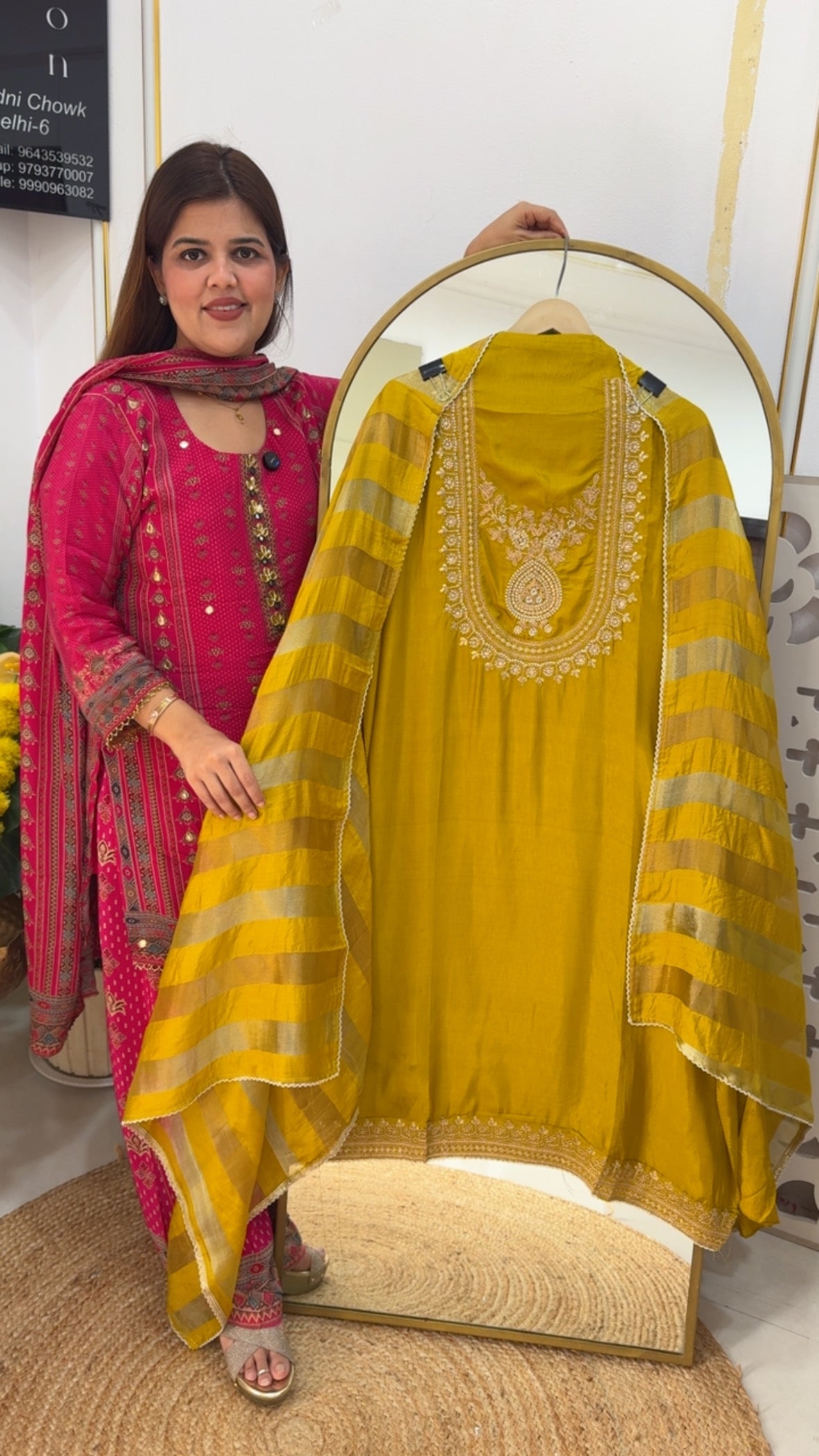 Designer neck pattern best seller pure raw silk with burberry raw silk dupatta GF717