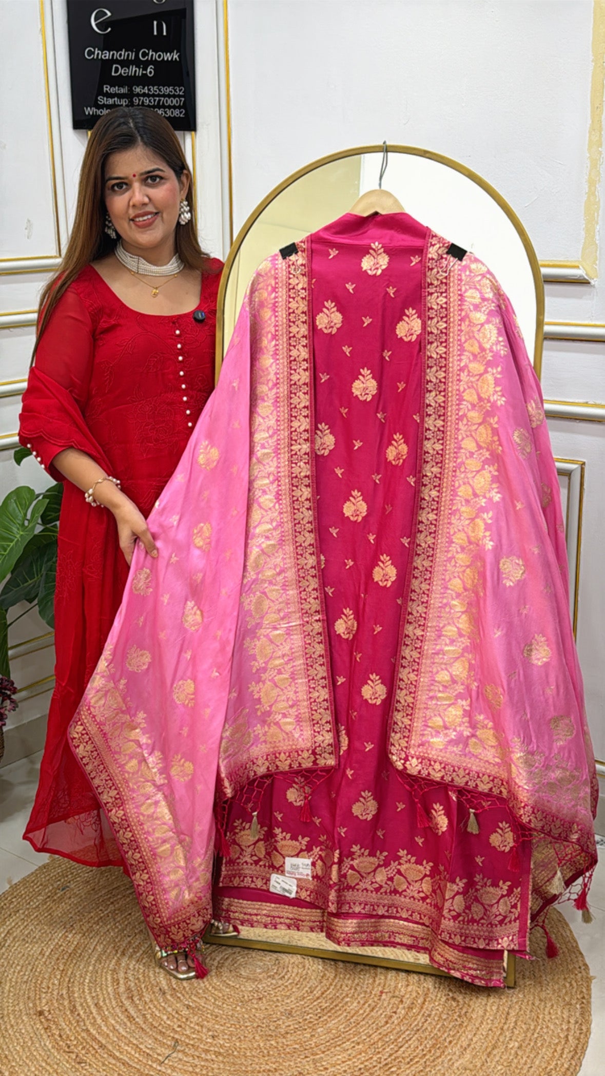 Wedding Season Special Pure Banglori Silk Full Weaved Suit with Matching Dupatta GF 541