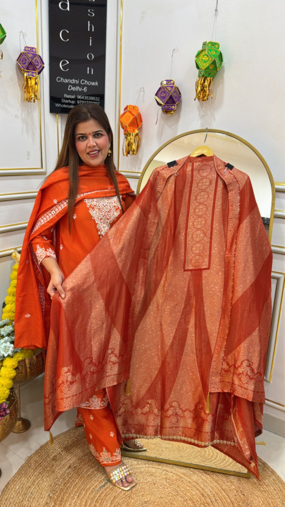 Ultra premium latest banglori silk full weaved suit material along with full weaved dupatta GF671