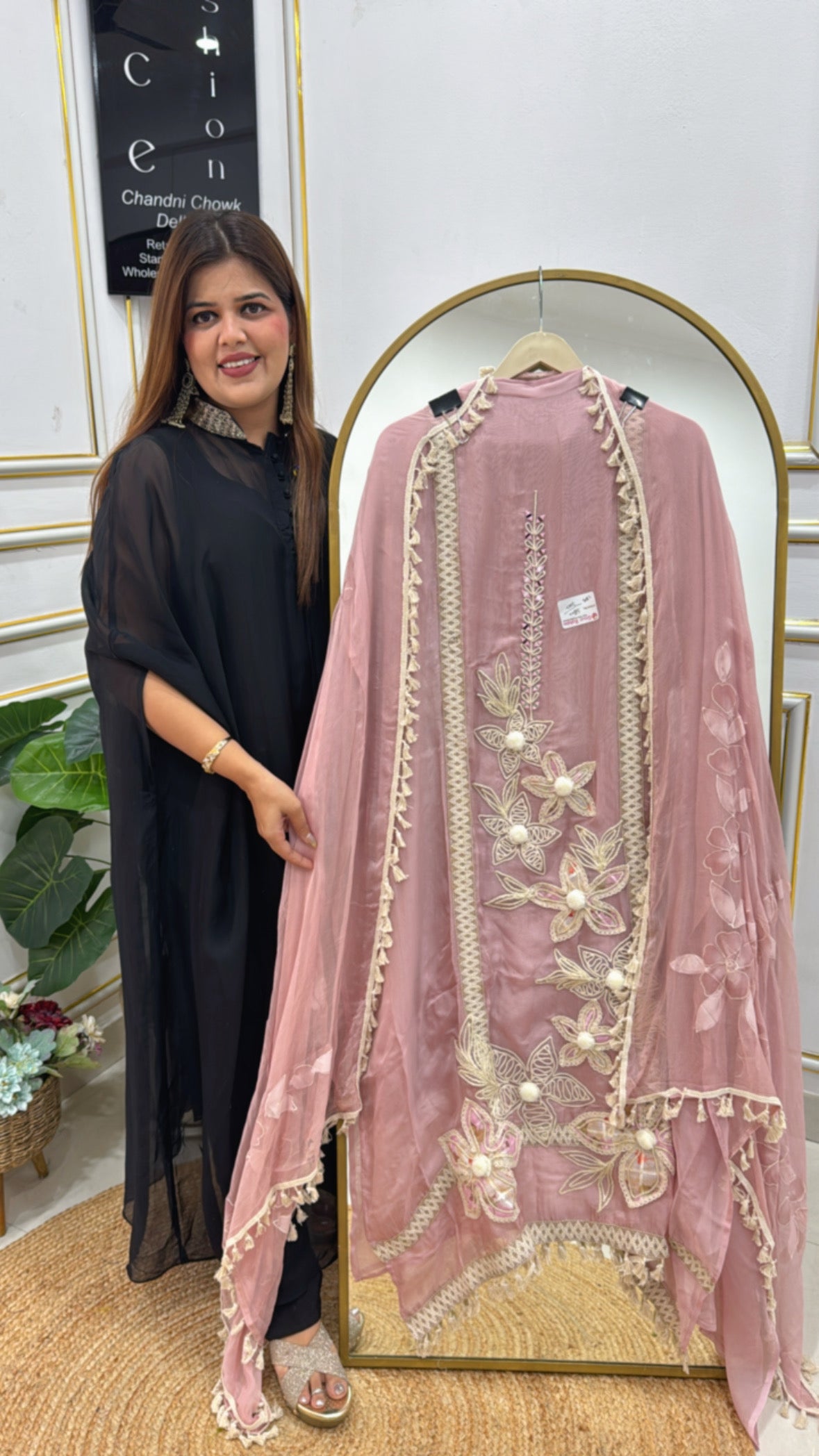 Trending Boho Style Pure Organza Designer Suit Material GF 357