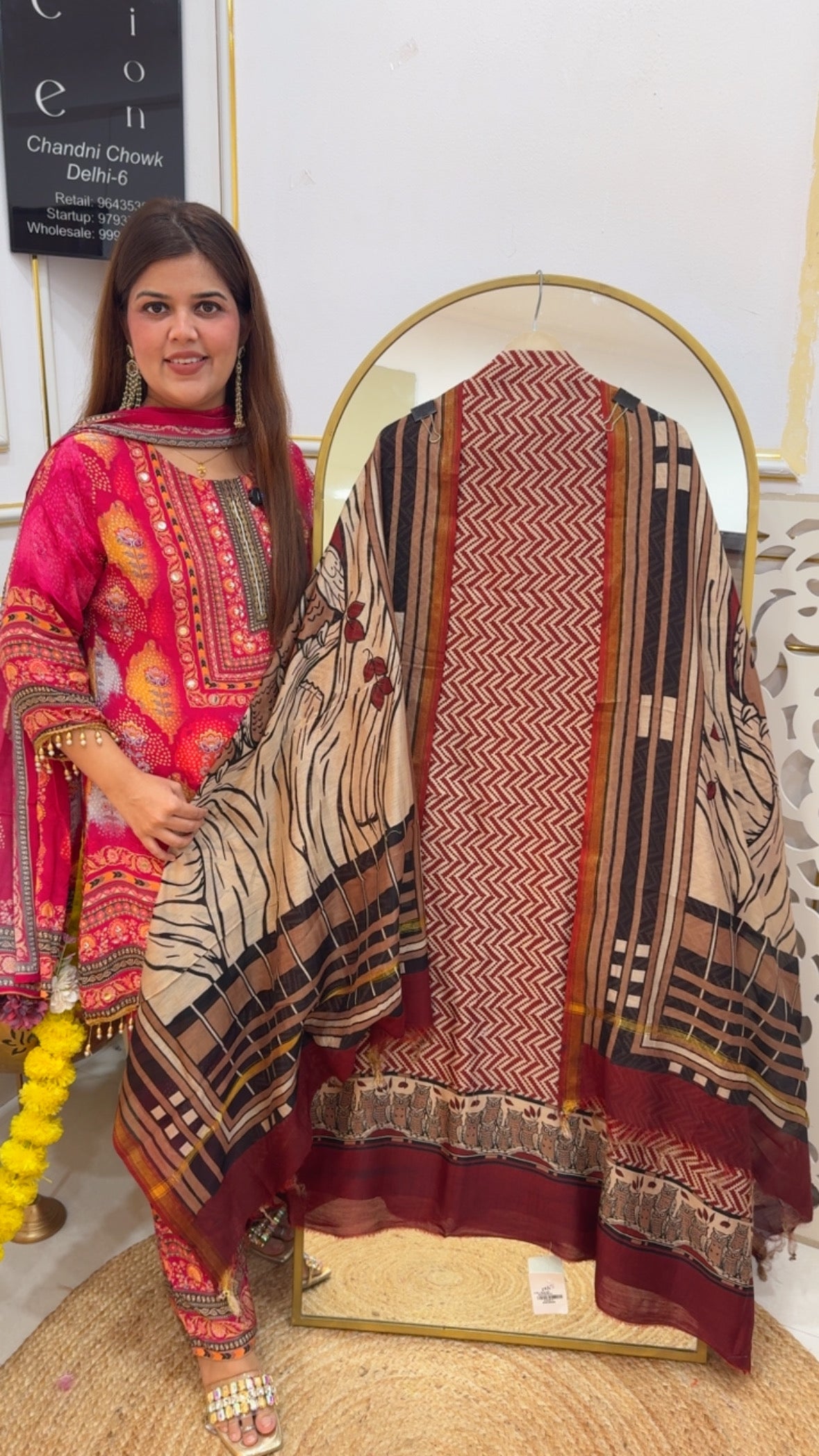 Everyday style 60gm pure mul chanderi with stylish latest digital print suit material GF 733