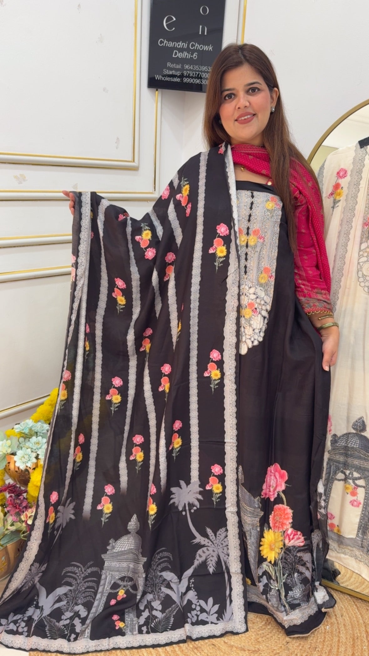 Digital karachi printed pure and comfortable royal suit material GF720