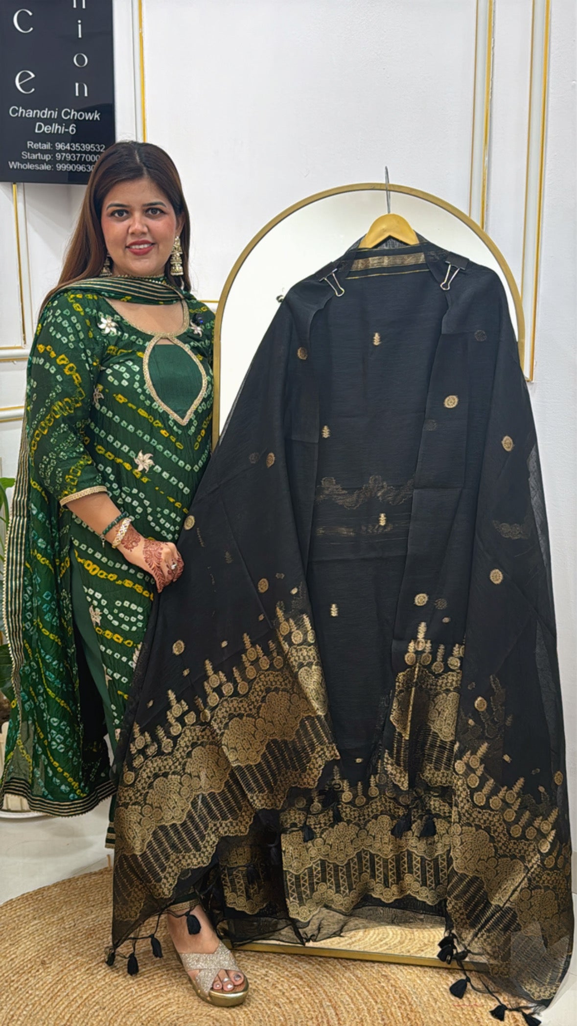 Monga Silk Jamdhani Pure Gold Weaved Suit with Gold Weaved Dupatta GF 366