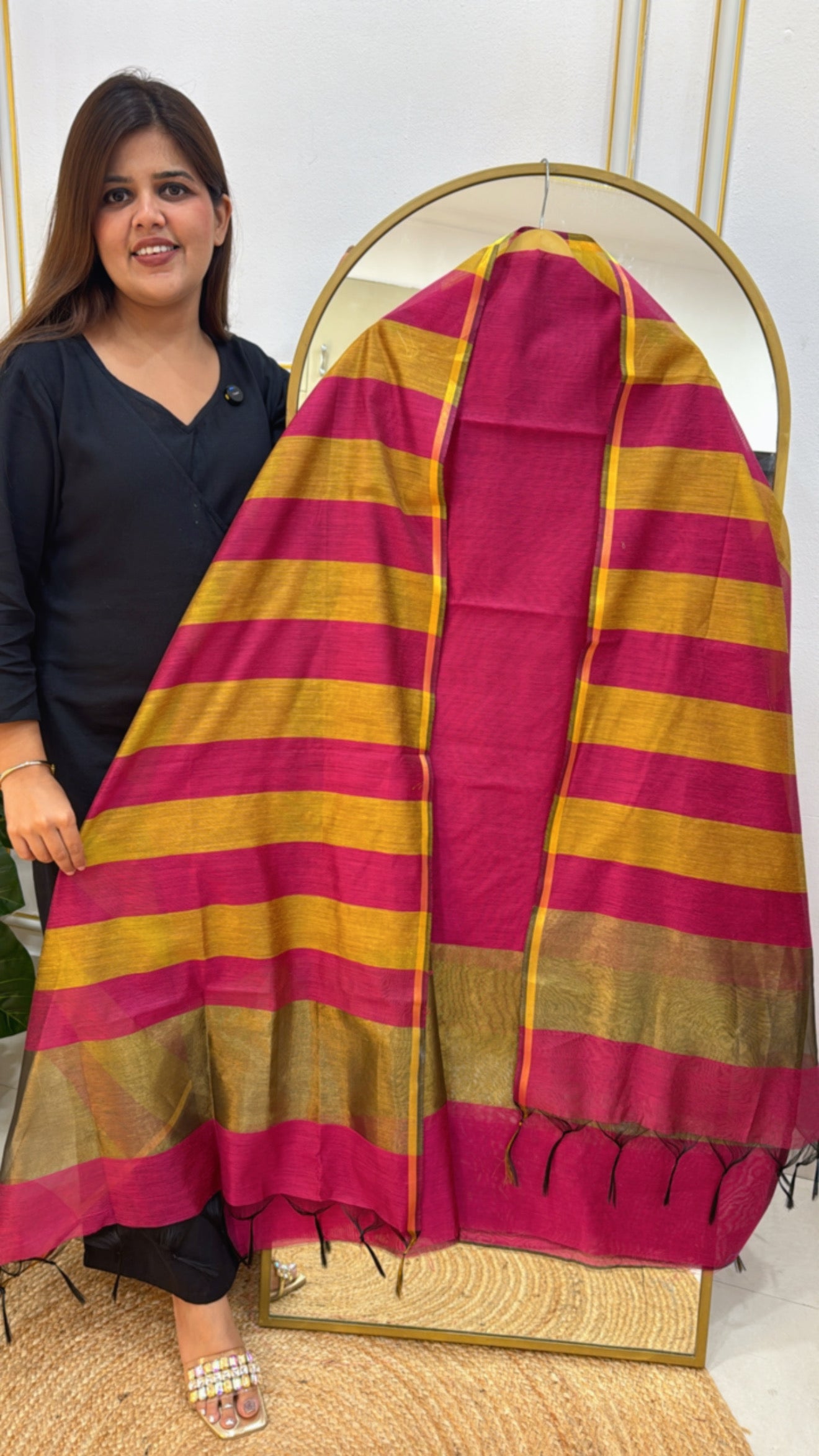 Latest Chanderi Raw Silk Suit Set GF 326