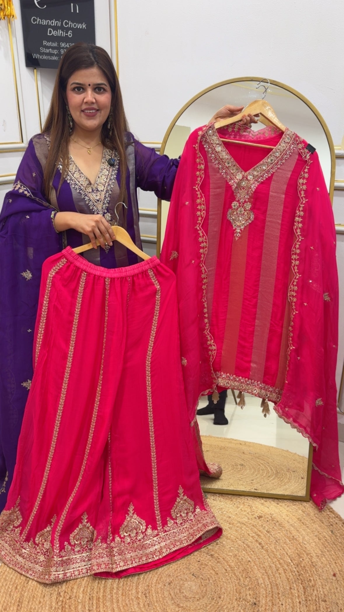 Designer and premium wedding special ready to wear pure viscose organza partywear dress GF759